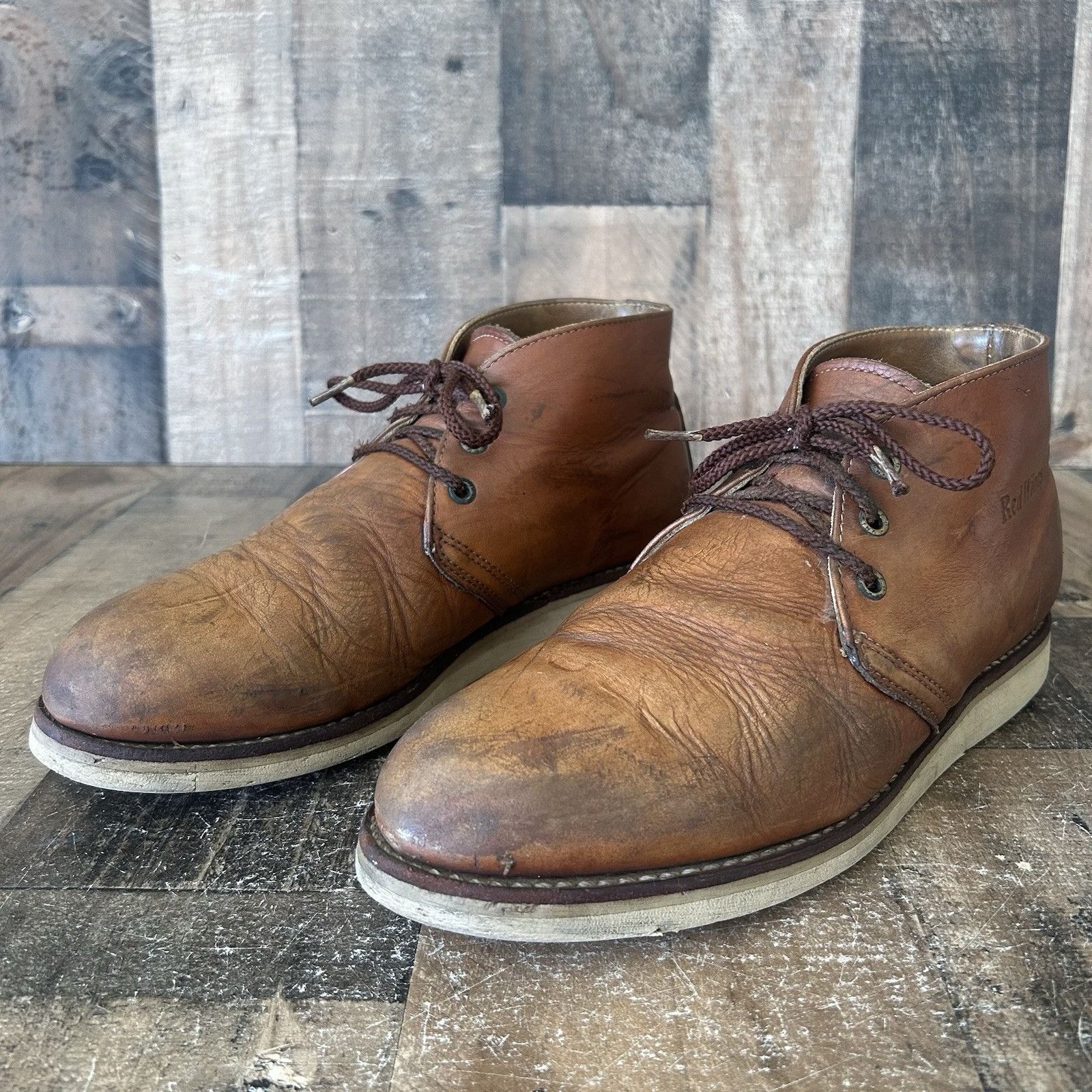 Red Wing Red Wing 595 Chukka Leather Lace Up Work Boots Mens 10 D Size US 10 / EU 43 - 11 Thumbnail