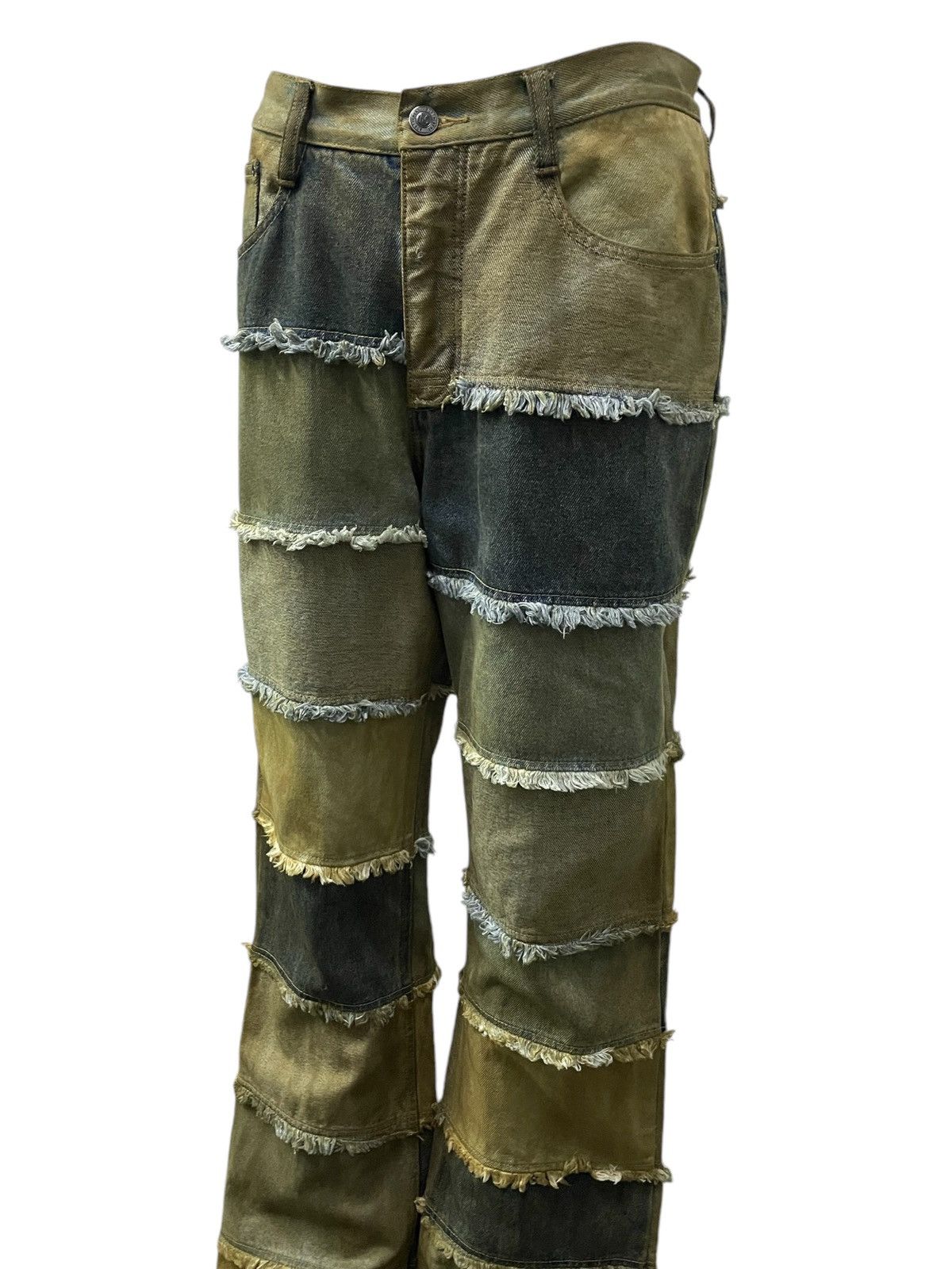 GOSTAR DE FUGA × If Six Was Nine × Shellac Mud Wash Hagi Layered Flared Jeans Japanese Brand Size US 30 / EU 46 - 4 Thumbnail