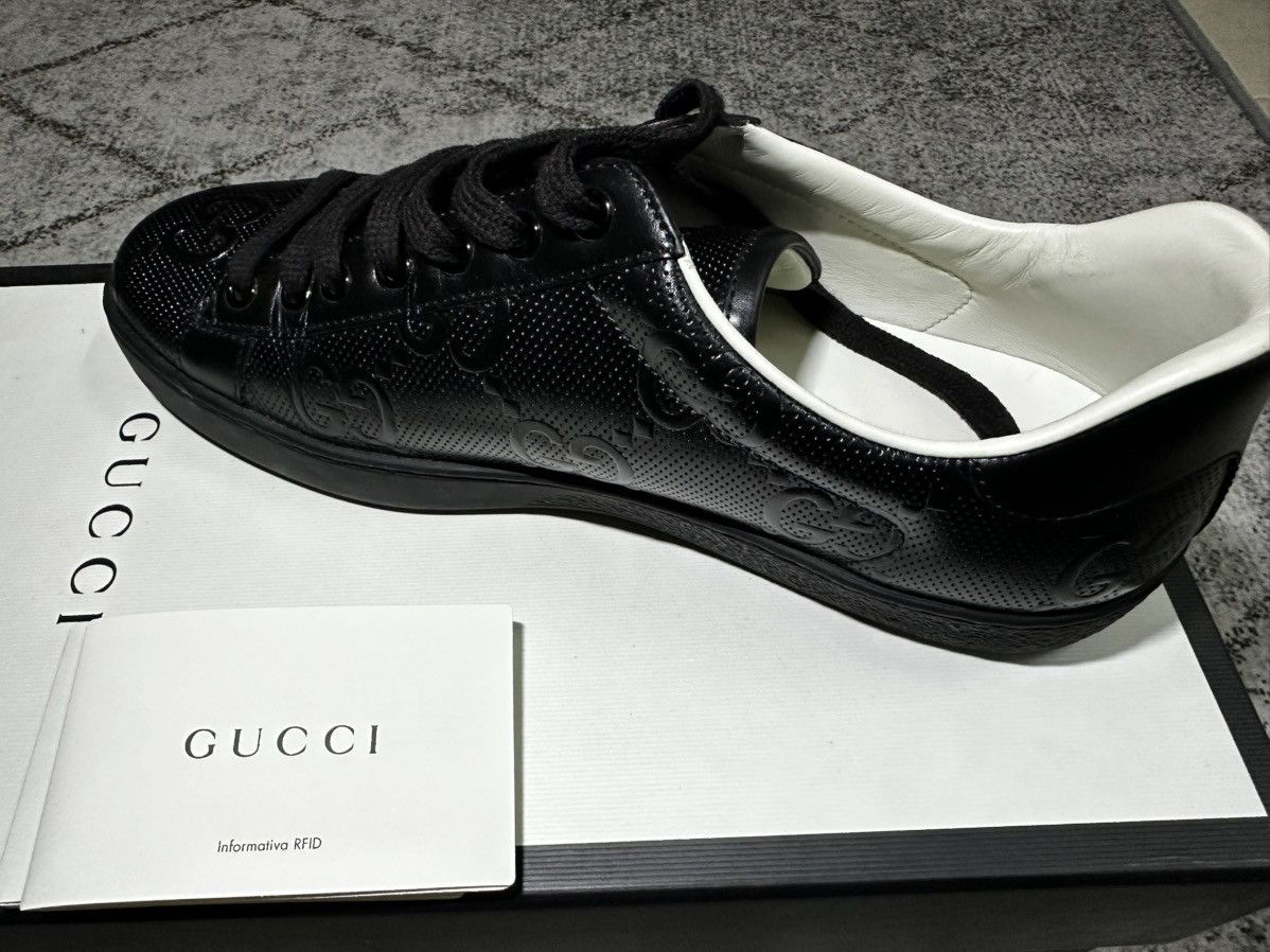 Designer × Gucci Gucci GG Tennis 20 Ace Leather Low Trainer Size US 7.5 / EU 40-41 - 2 Thumbnail
