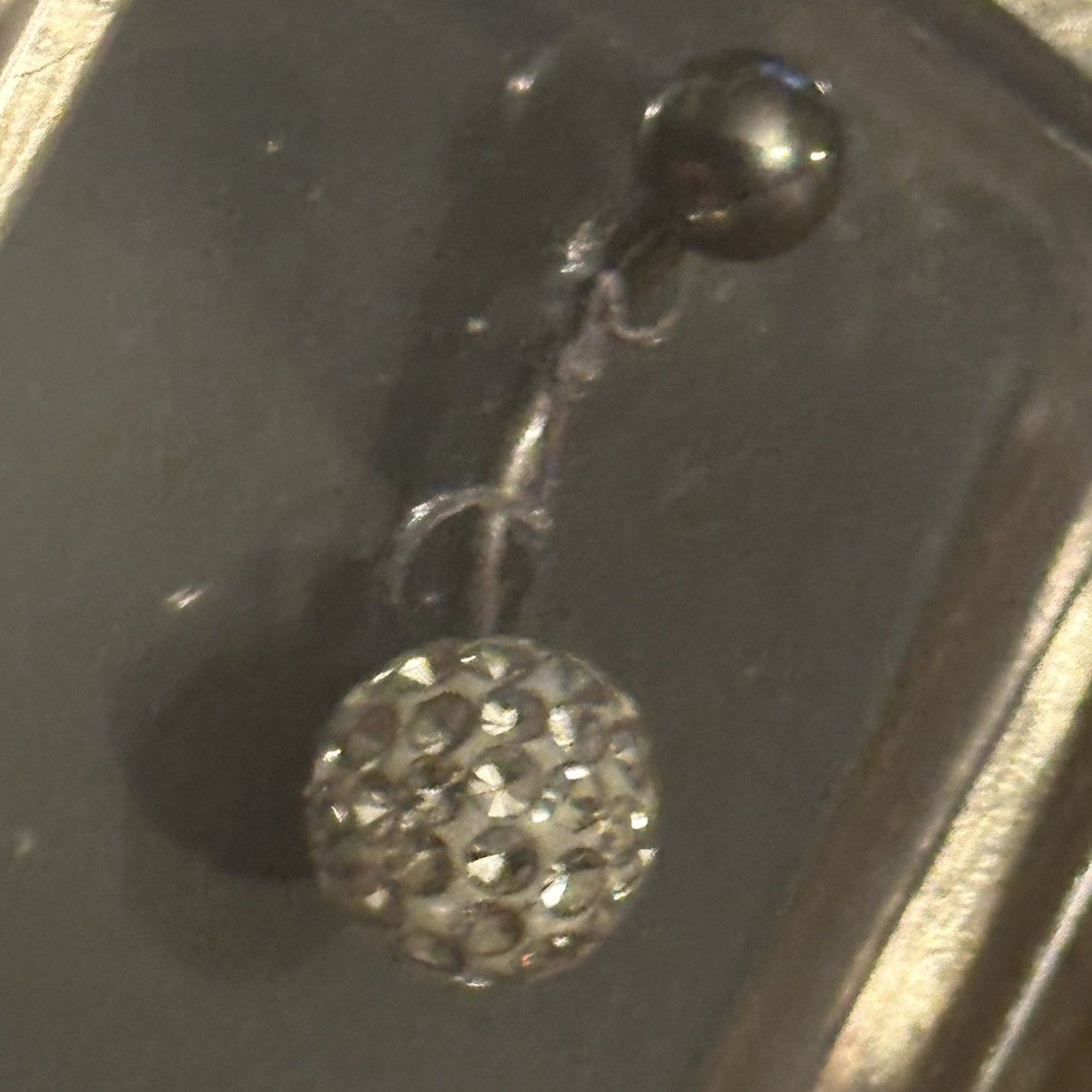Other Pierced Nation cubic zirconia ball belly button ring Size ONE SIZE - 3 Thumbnail