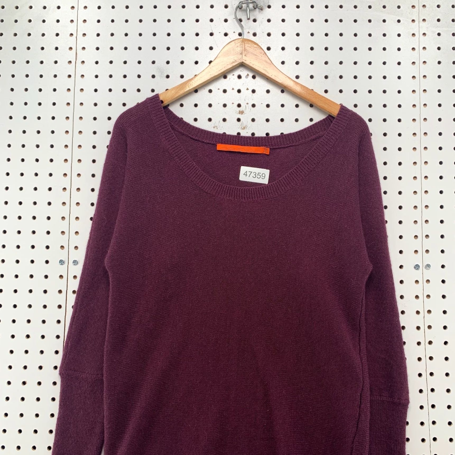Vintage Feel The Piece Sweater Womens One Size Dark Purple Alpaca Blend Tere Jacobs Size M / US 6-8 / IT 42-44 - 4 Thumbnail