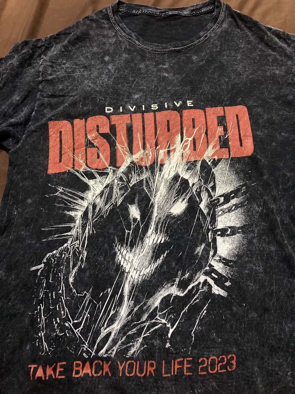 Band Tees Disturbed 2023 Acid Wash Band Tee Size US M / EU 48-50 / 2 - 3 Thumbnail