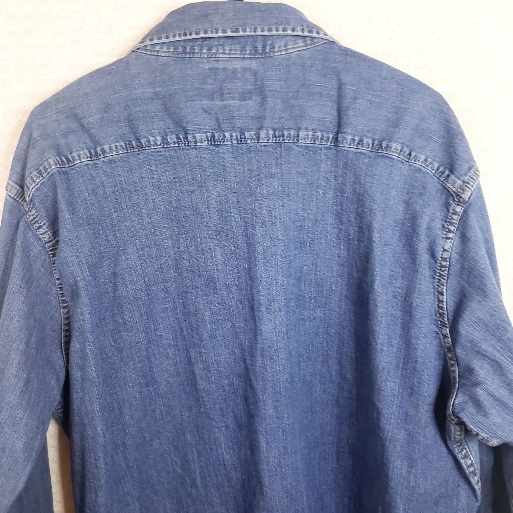 Wrangler Wrangler Shirt Mens 2XL Blue Denim Pearl Snap Outdoor Western Casual Slimming Long Sleeve Button-Up Indigo 2XL Mens Wrangler Indigo (Vintage: No) Size US XXL / EU 58 / 5 - 6 Thumbnail