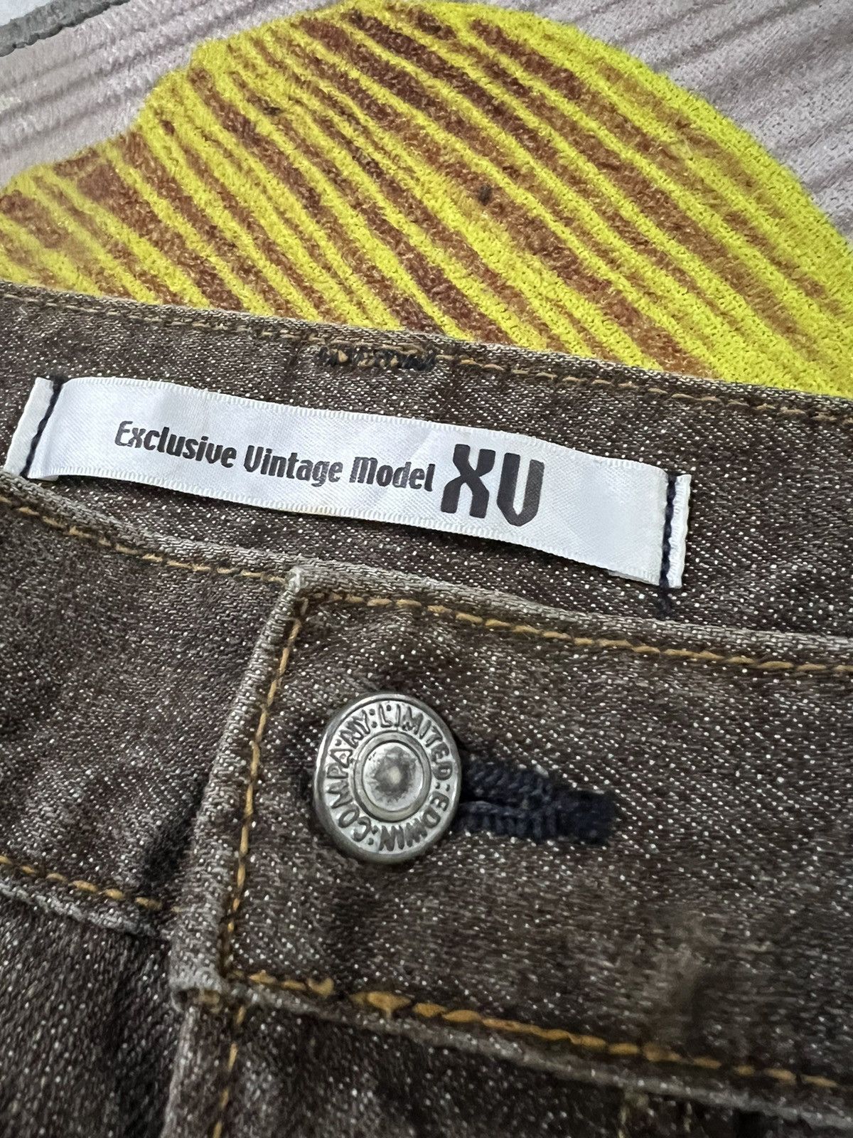 Japanese Brand 💥FLARE💥VTG EDWIN EXCLUSIVE VINTAGE BROWN JEANS Size US 35 - 5 Thumbnail