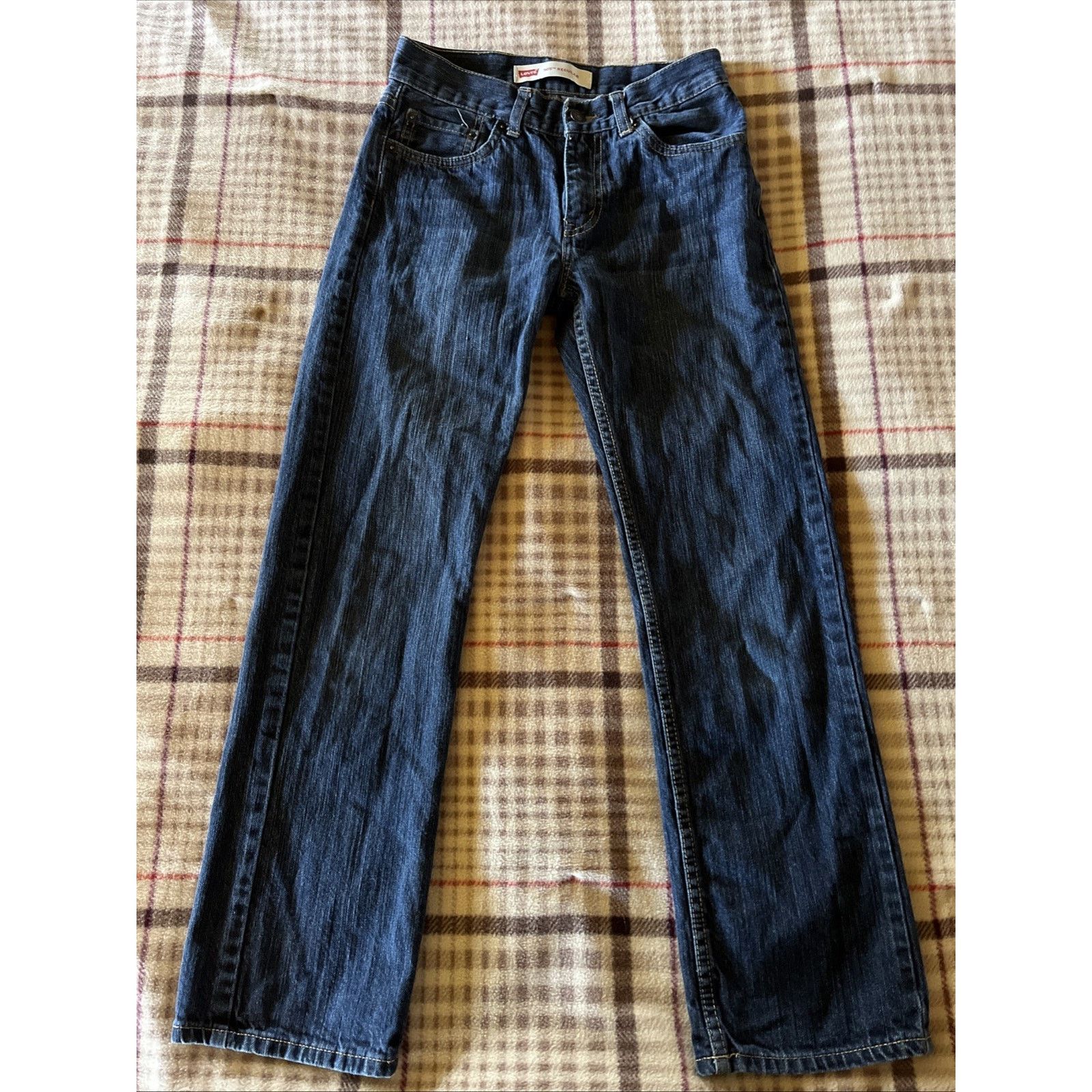 Levi's Levi's 505 Regular Straight Leg 14 Slim 26x26 Med Wash Blue Size US 26 / EU 42 - 2 Thumbnail