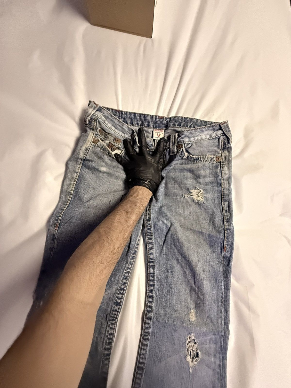 True Religion × Vintage Rainbow True Religion Jeans Real Vintage Y2K Bobby Big T Cut Size 31" - 2 Thumbnail