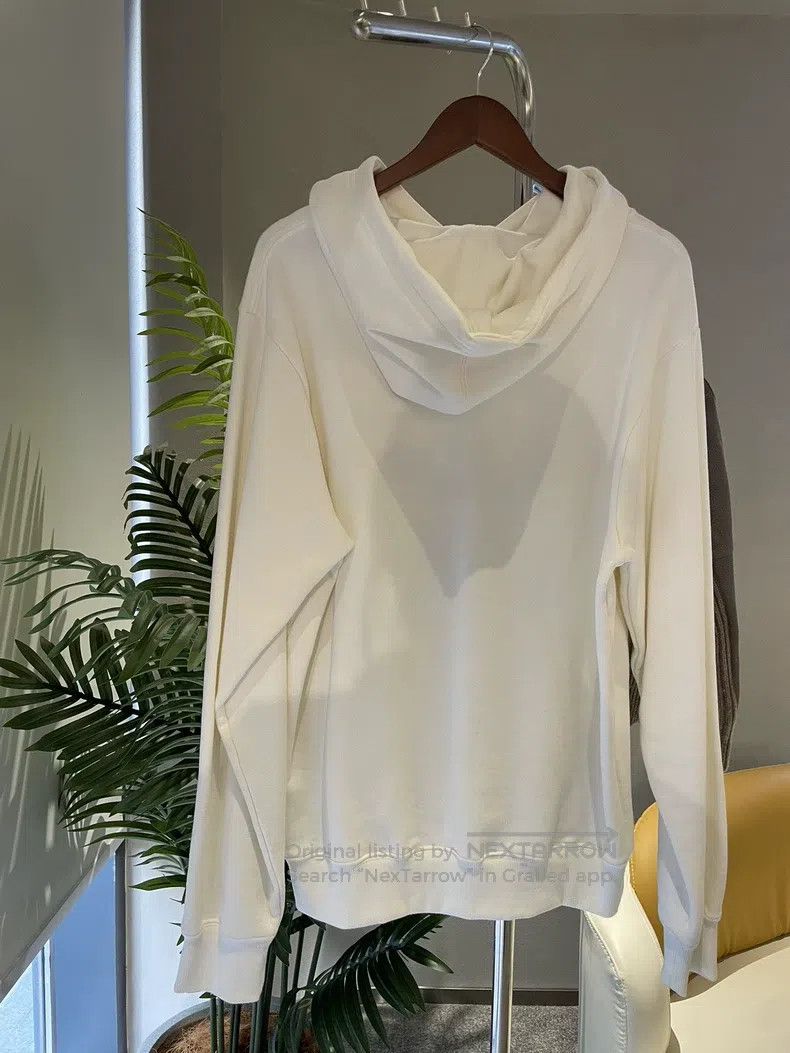 Dior Dior White logo embroidered hooded sweatshirt Size US L / EU 52-54 / 3 - 2 Thumbnail