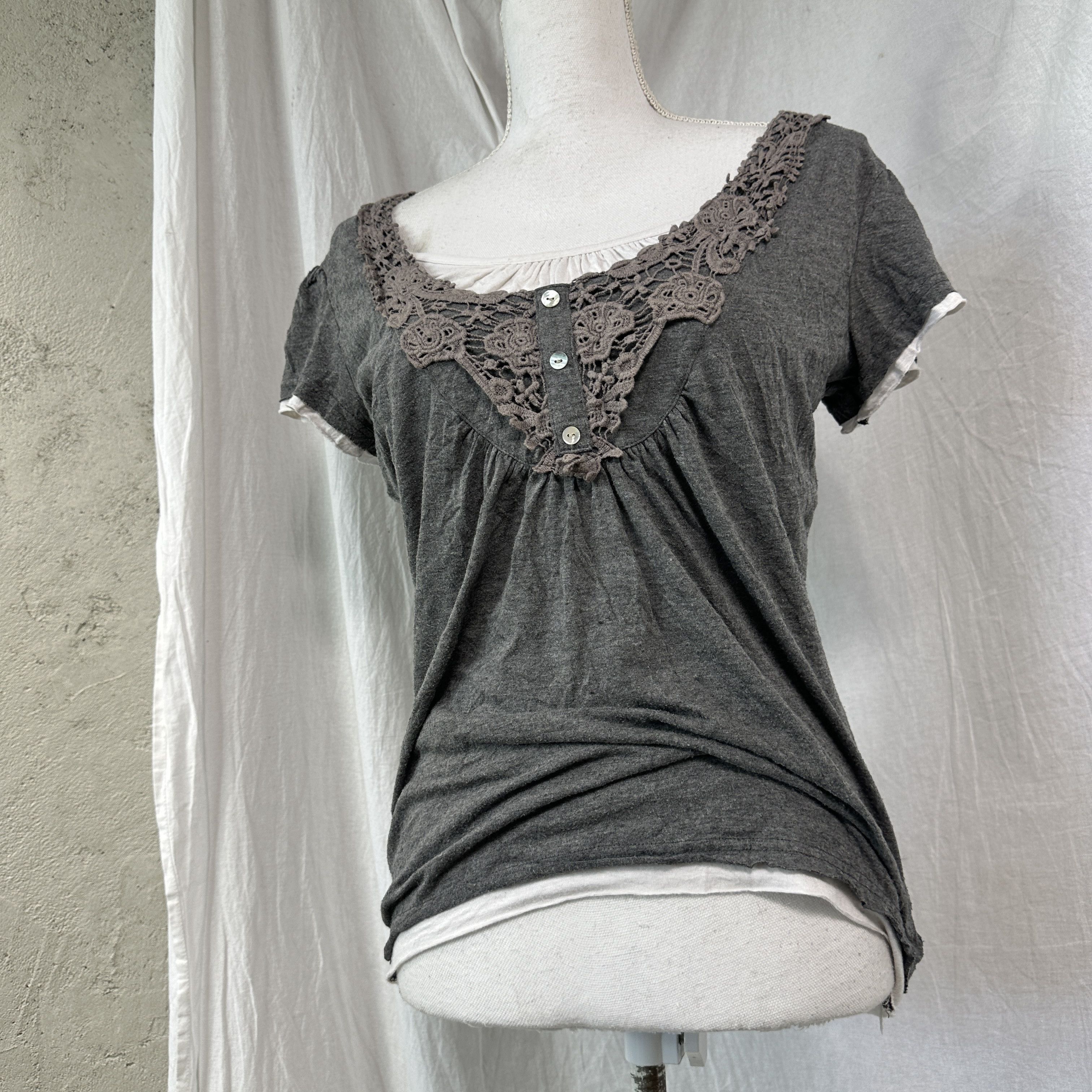 Vintage Vintage Coquette Grunge Lace Top Y2K Size S / US 4 / IT 40 - 4 Thumbnail