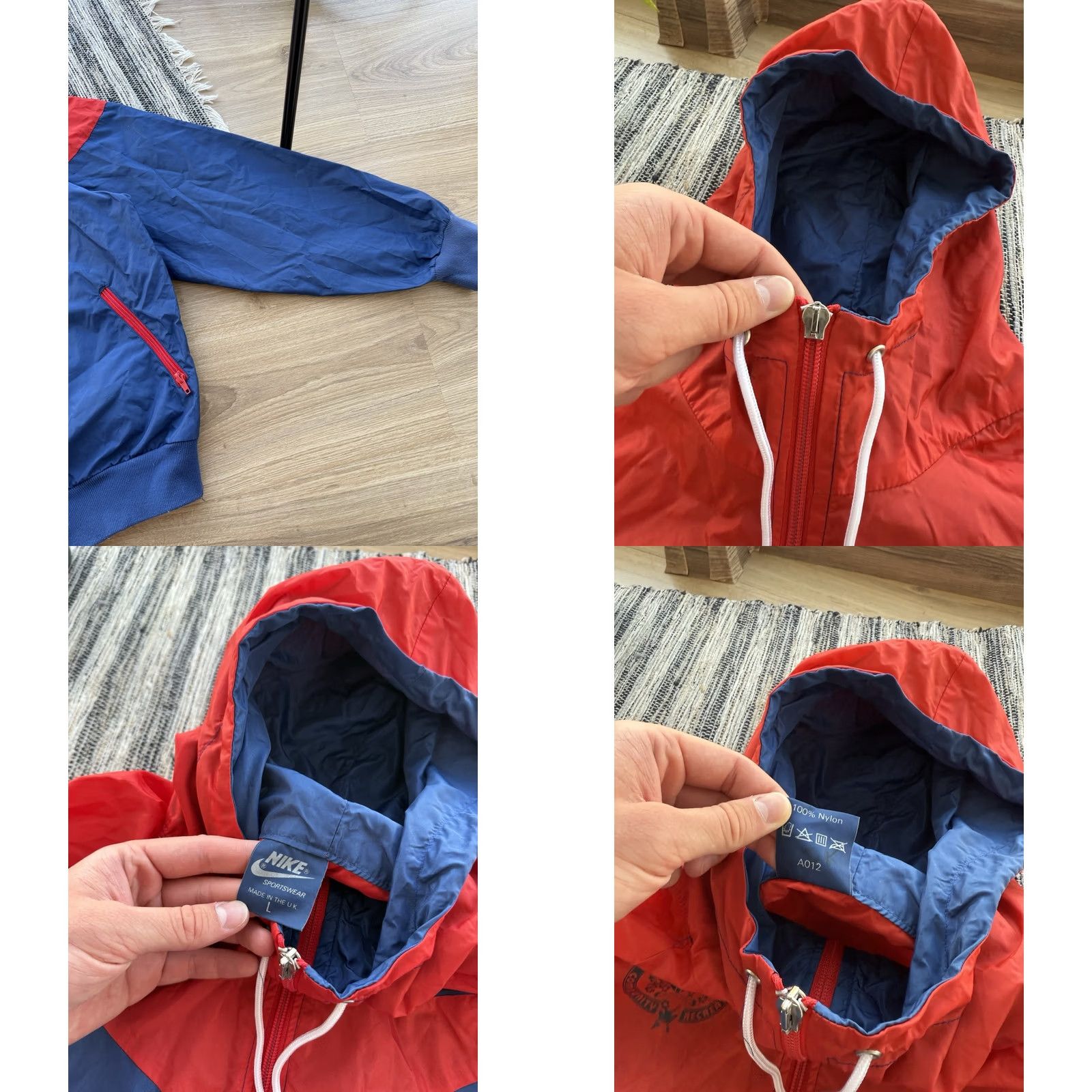 Nike VINTAGE Nike Durham Recreation Jacket Blue Nylon Full Zip L Mens 80s 90s Y2K Distressed Vintage Durham Jacket Nike Nylon Jacket Size US L / EU 52-54 / 3 - 8 Thumbnail