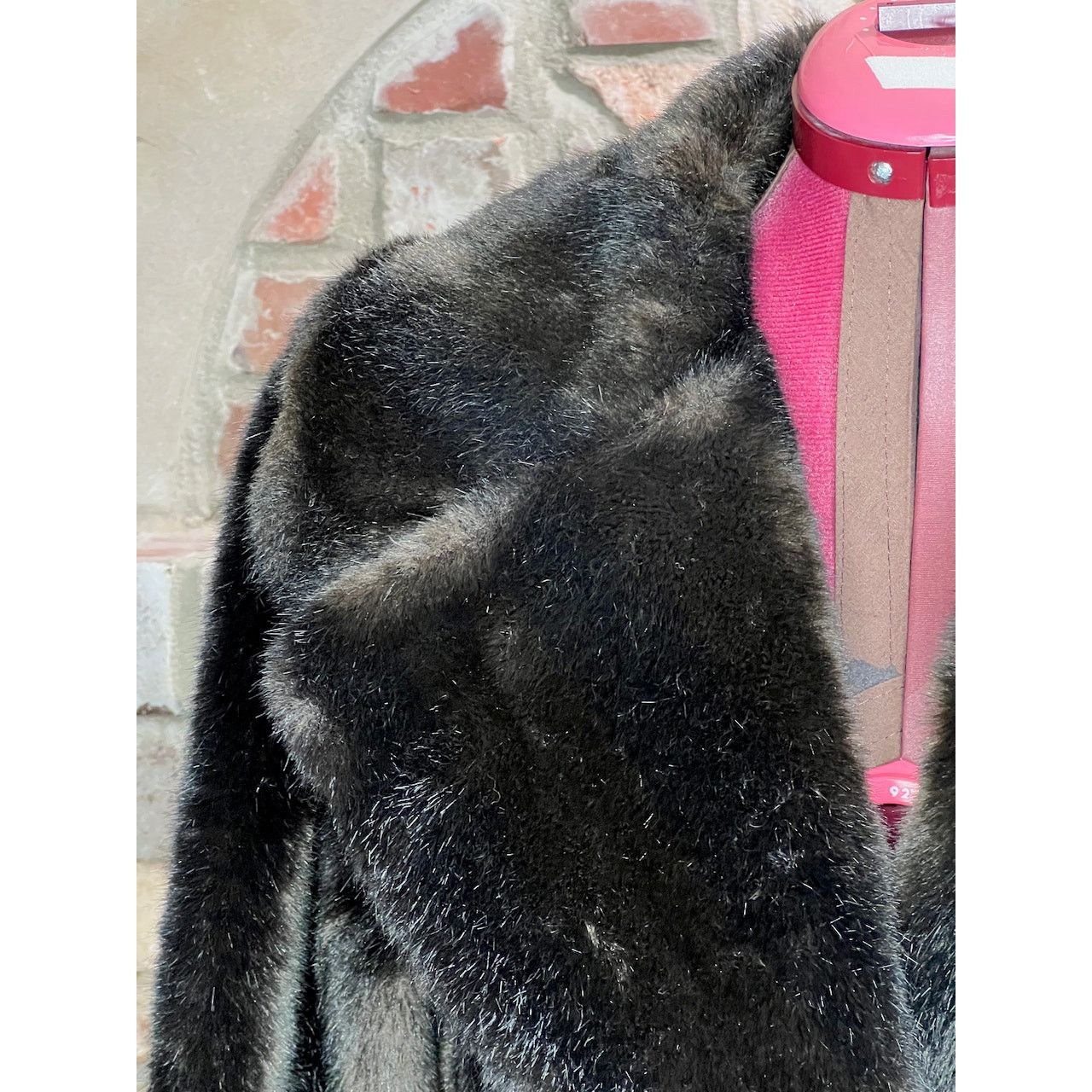Vintage Faux fur collar vintage 60s exaggerated collar black Size L / US 10 / IT 46 - 5 Thumbnail