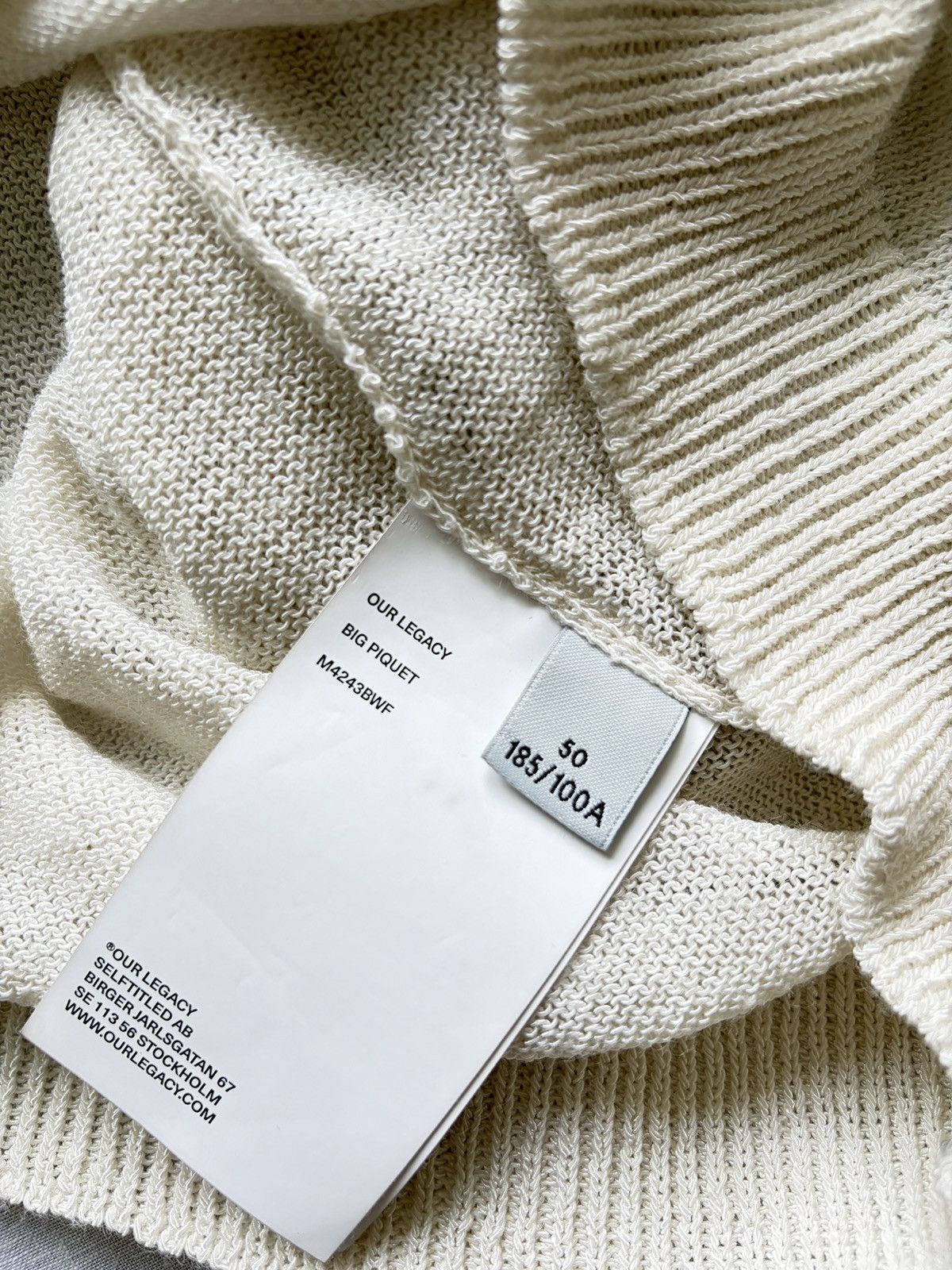 Our Legacy Our Legacy Lace Knit Piquet Polo(61% Wool) Size US M / EU 48-50 / 2 - 9 Thumbnail