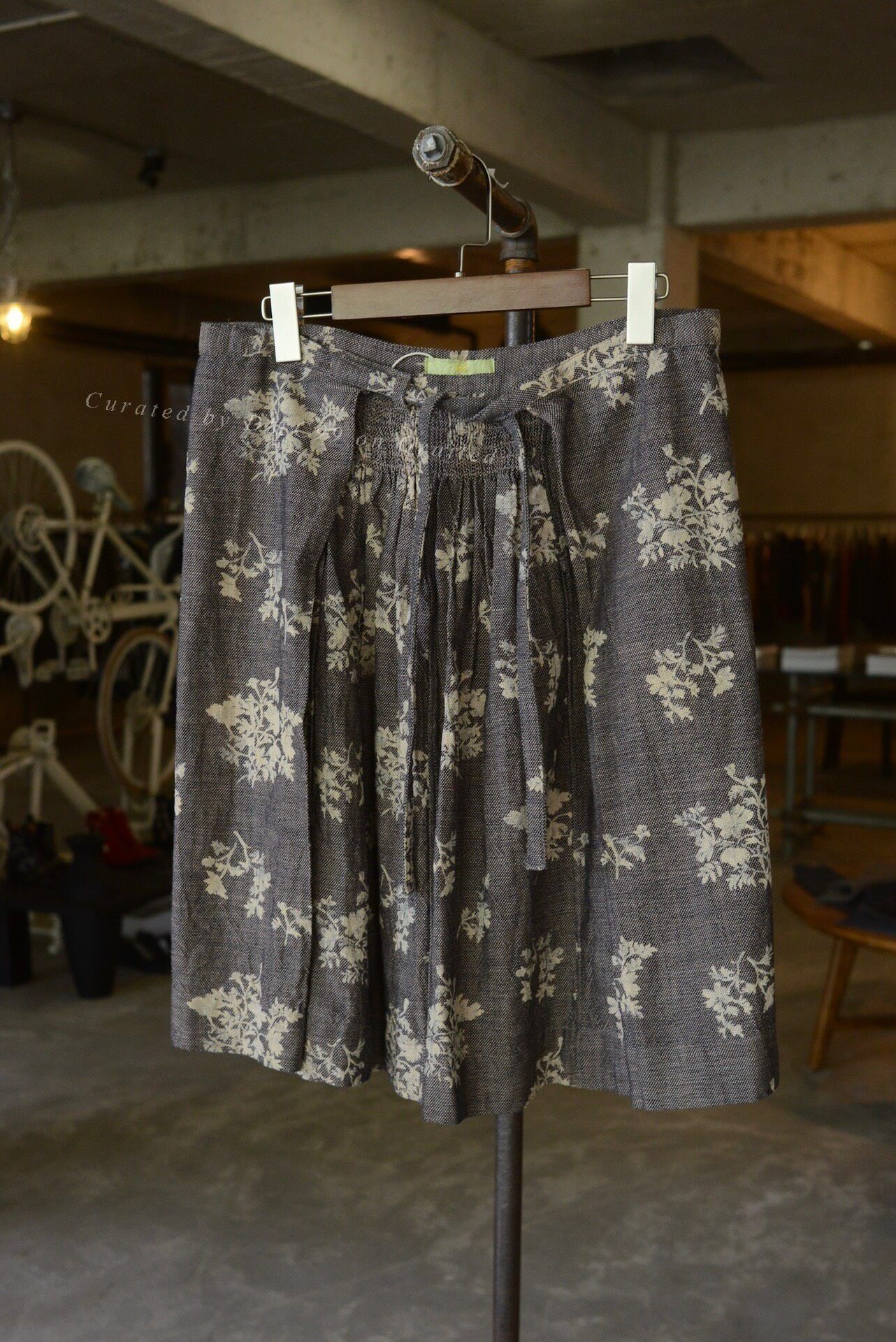 45rpm 45rpm Cotton Floral Skirt Gray 2 Size 22" - 1 Thumbnail