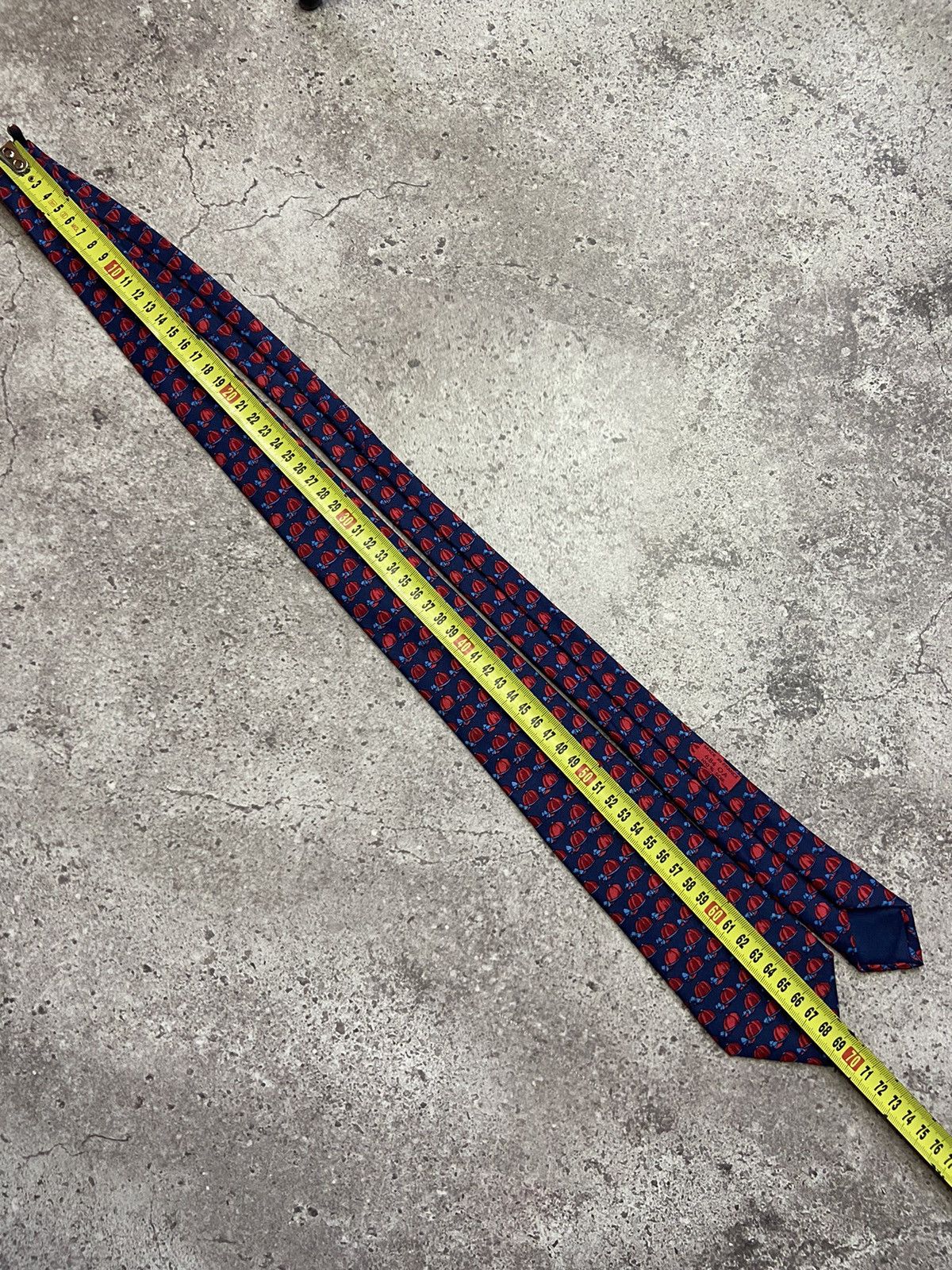 Hermes Hermes Silk Tie Jockey Cap print Size ONE SIZE - 6 Thumbnail