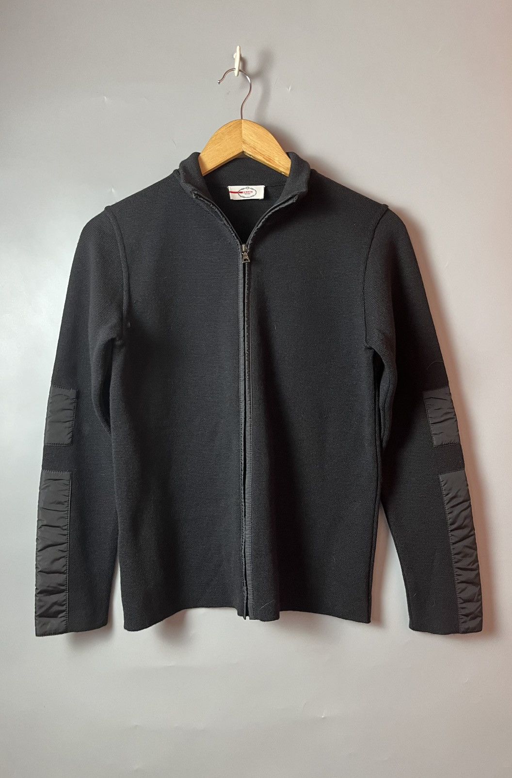 Prada Prada sport vintage technical knit zip up cardigan jacket Size M / US 6-8 / IT 42-44 - 1 Thumbnail