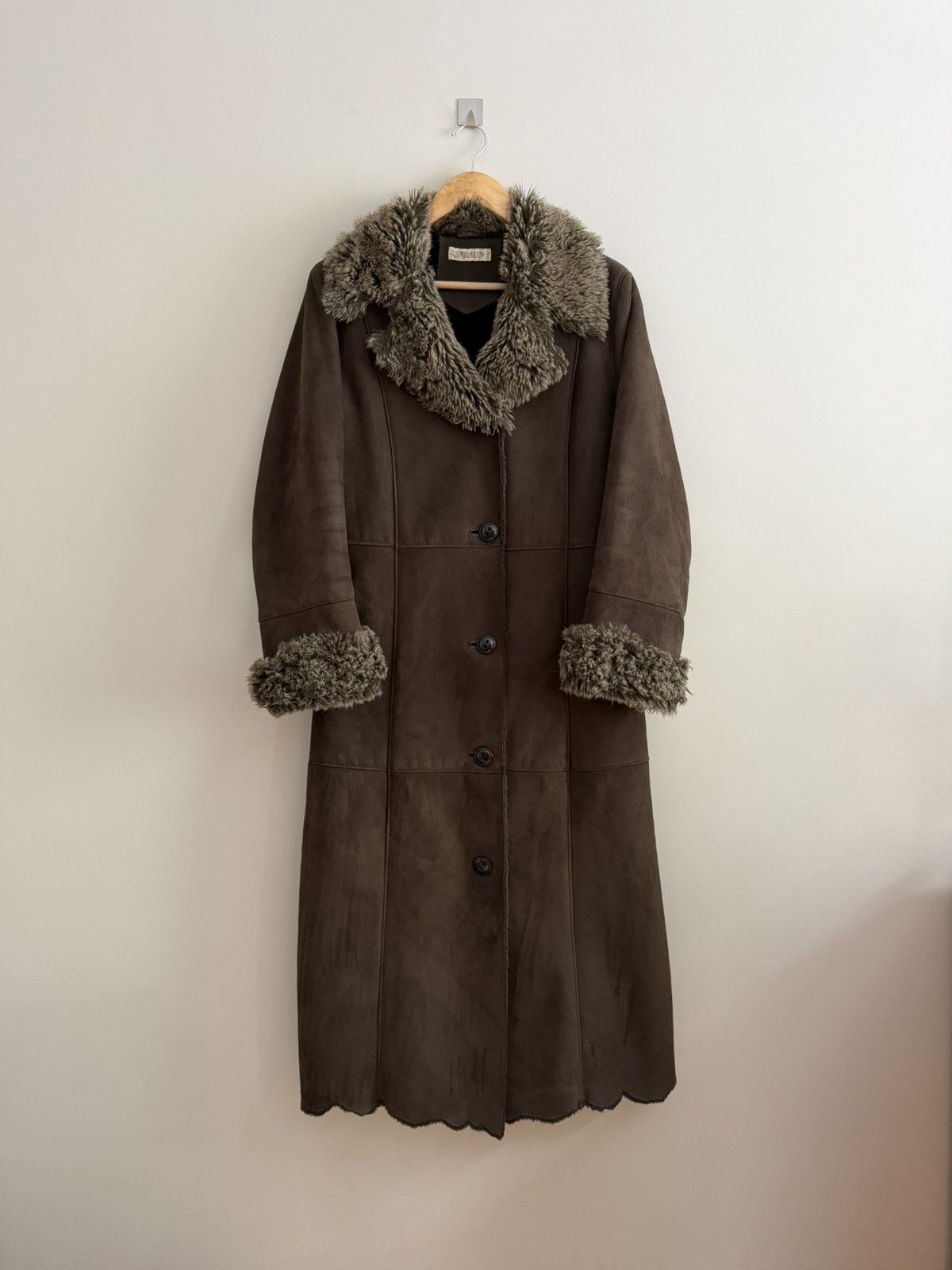 Balmain Vintage Penny Lane Balmain Long Shearling Coat Brown Size S / US 4 / IT 40 - 1 Thumbnail