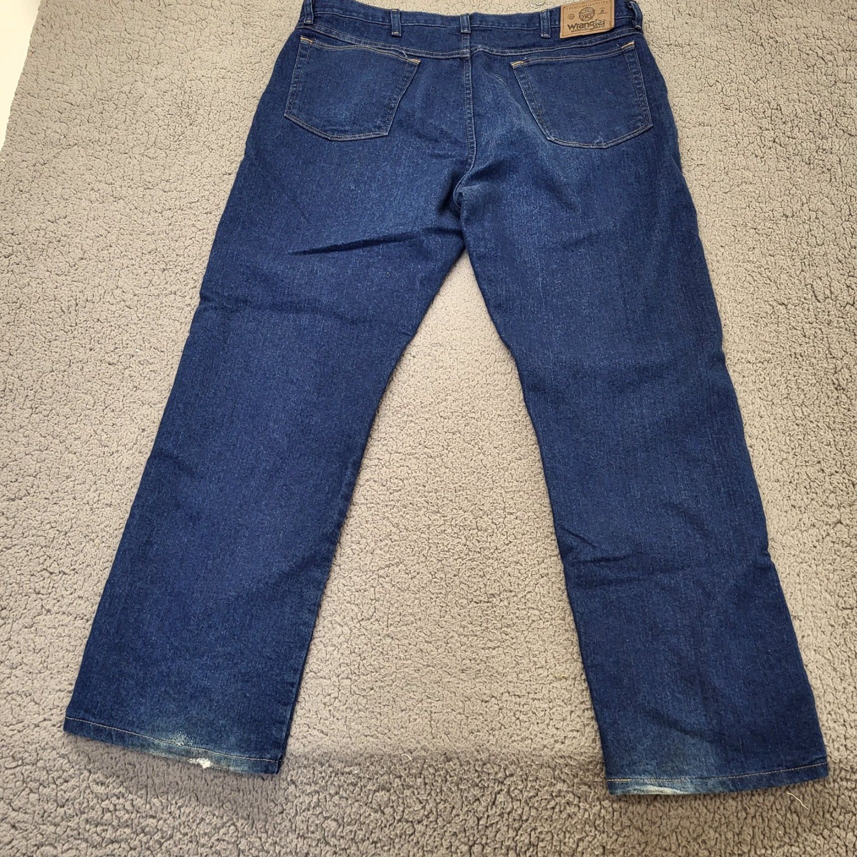 Wrangler Wrangler Mens Jeans Regular Fit Denim Dark Wash Straight Leg 38x30 85900DW Size US 38 / EU 54 - 3 Thumbnail