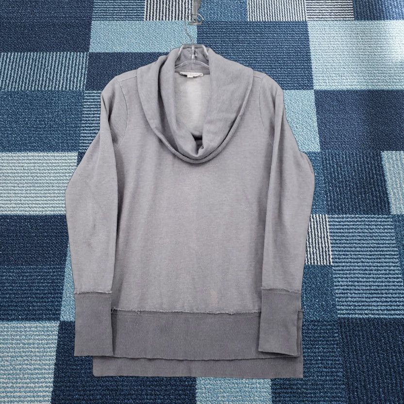 Lucky Brand Lucky Brand Sweatshirt Womens S Small Gray Tunic Pullover Cowl Neck Long Sleeve Size S / US 4 / IT 40 - 1 Thumbnail