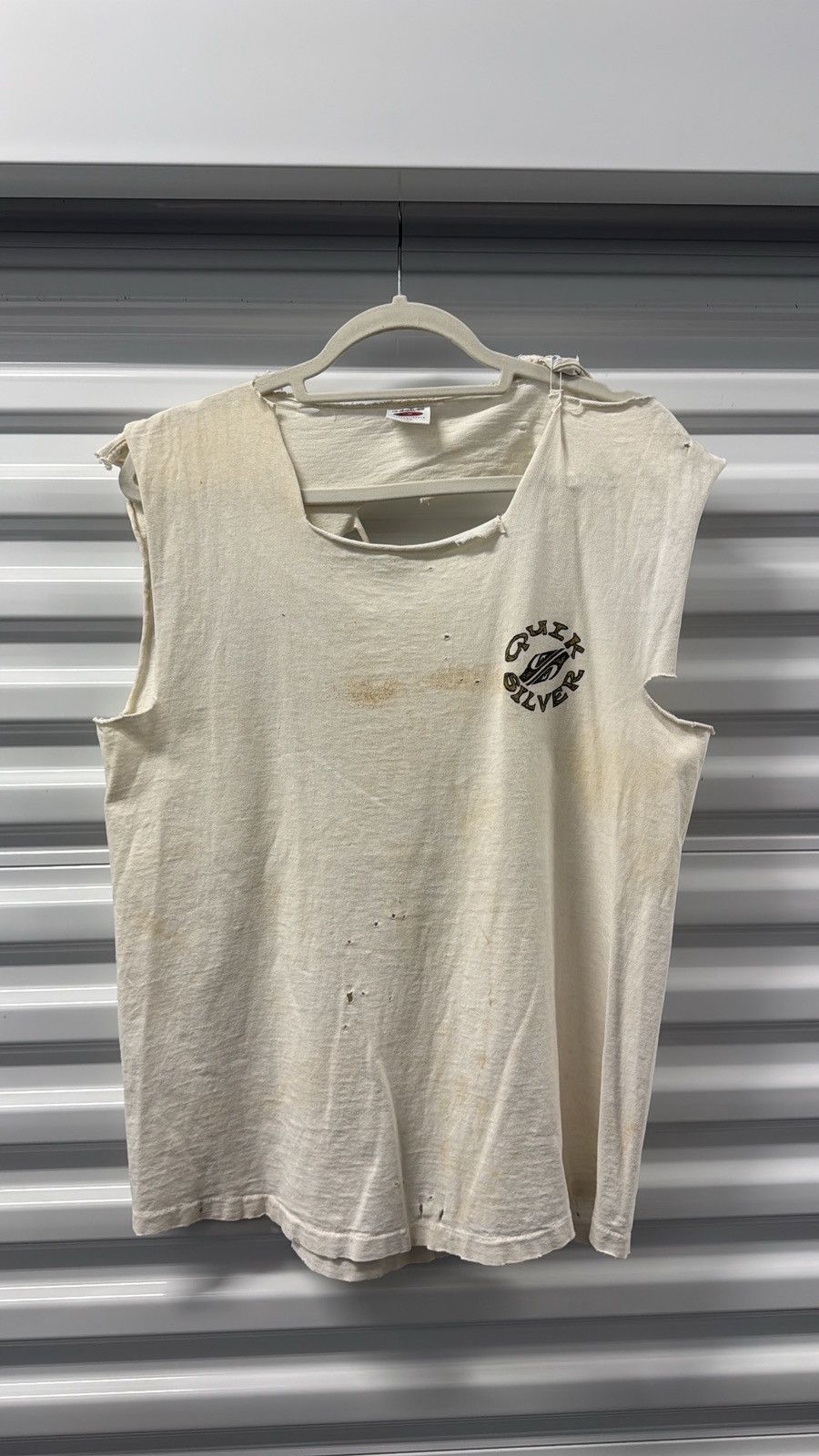Quiksilver Distressed Quicksilver Tank top Size US L / EU 52-54 / 3 - 6 Thumbnail