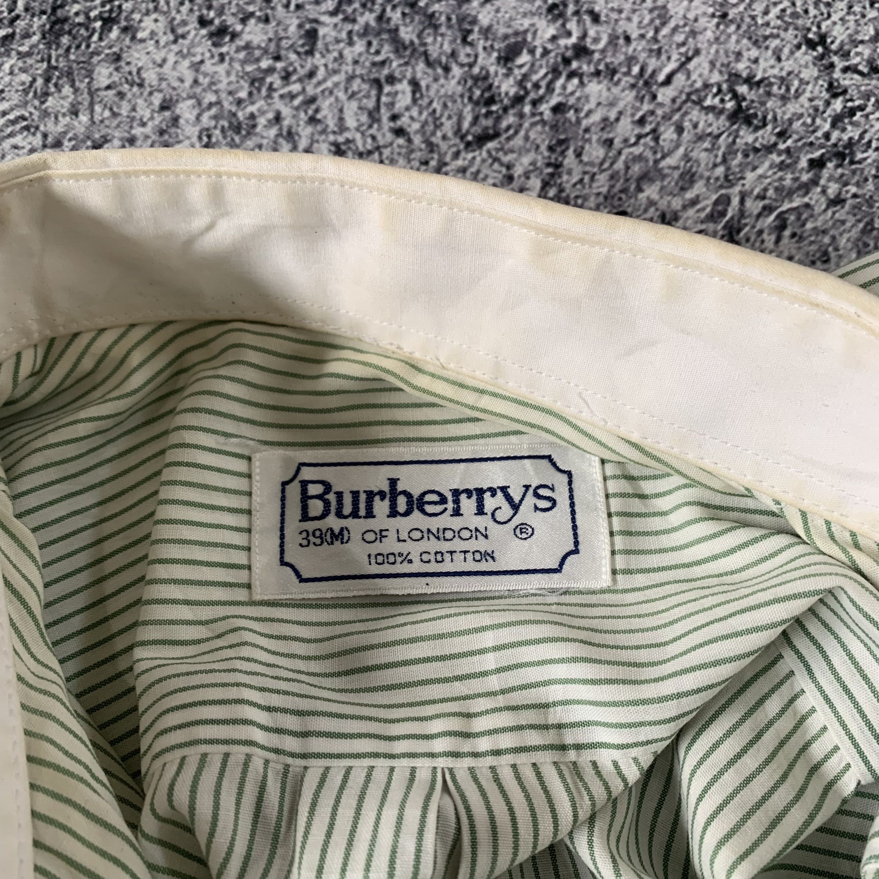 Burberry Vintage 90s Burberrys Striped Pocket Longsleeve Button Shirt Size US M / EU 48-50 / 2 - 7 Thumbnail