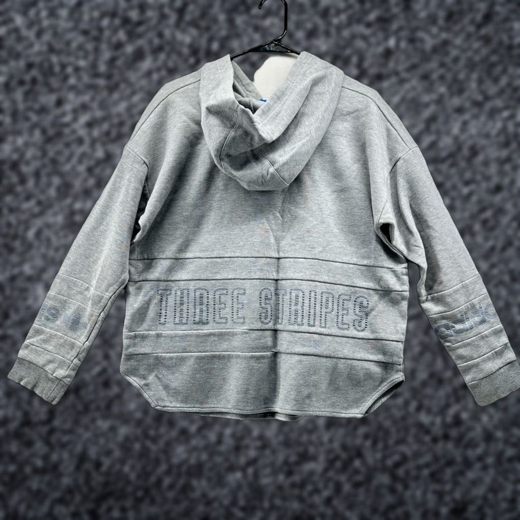Adidas VINTAGE adidas Three Stripe Pullover Hoodie Gray Men's M Long Sleeve Pullover Hooded Crew Neck Size US M / EU 48-50 / 2 - 1 Thumbnail