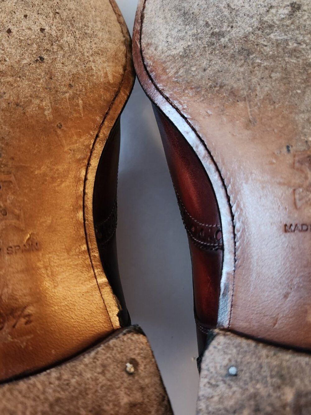 Other blue Sole men's leather dress shoes size:9.5 made in Spain Size US 9.5 / EU 42-43 - 4 Thumbnail