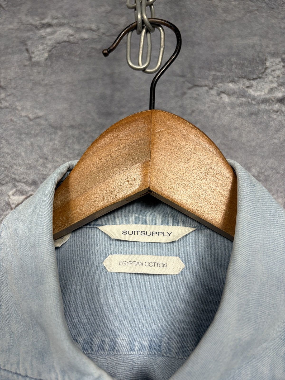 Suitsupply Suittsupply Egyptian Cotton Denim Classic Shirt Size M Size US M / EU 48-50 / 2 - 7 Thumbnail