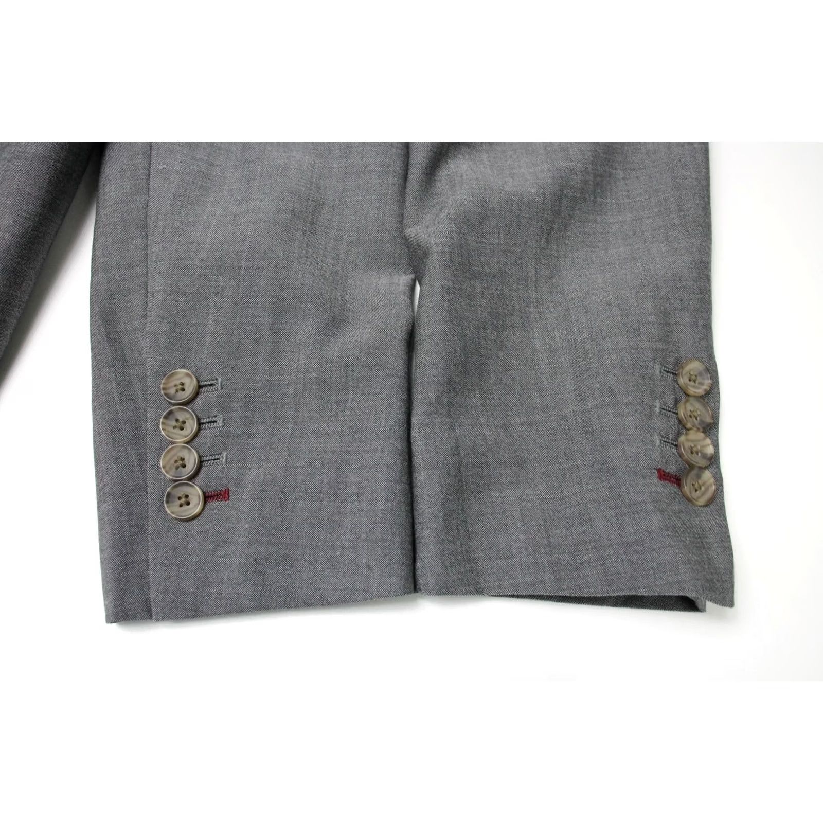 Vintage INDOCHINO Blazer Men's MEDIUM Wool Blend Notch Lapel Double Vented Melange Grey Size 40R - 6 Thumbnail
