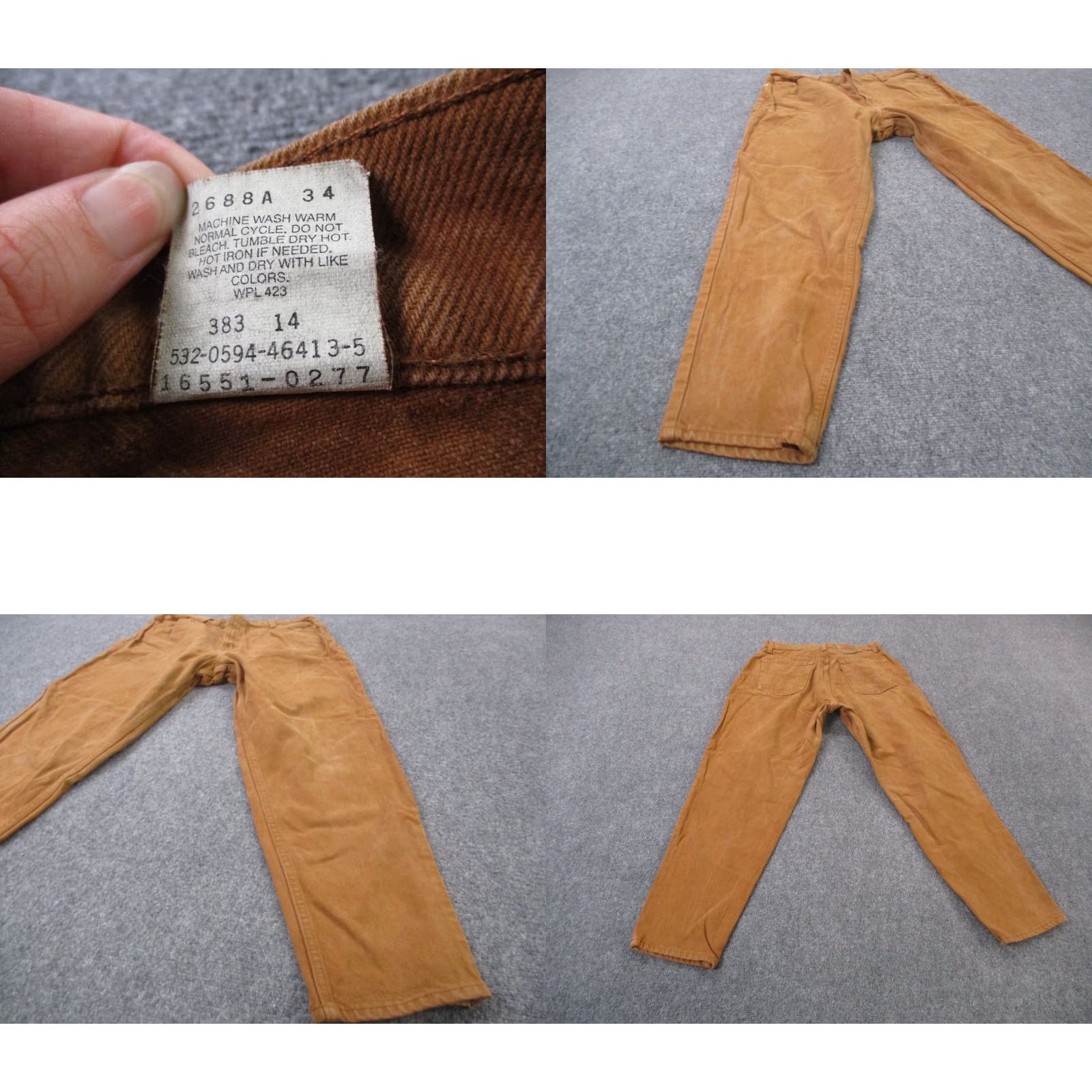 Levi's VINTAGE Levi's Jeans Womens 16 Denim Brown 30in Inseam Straight 551 Relaxed Tapered Button Zip Country of Origin United States Size 24" / US 00 / IT 34 - 8 Thumbnail