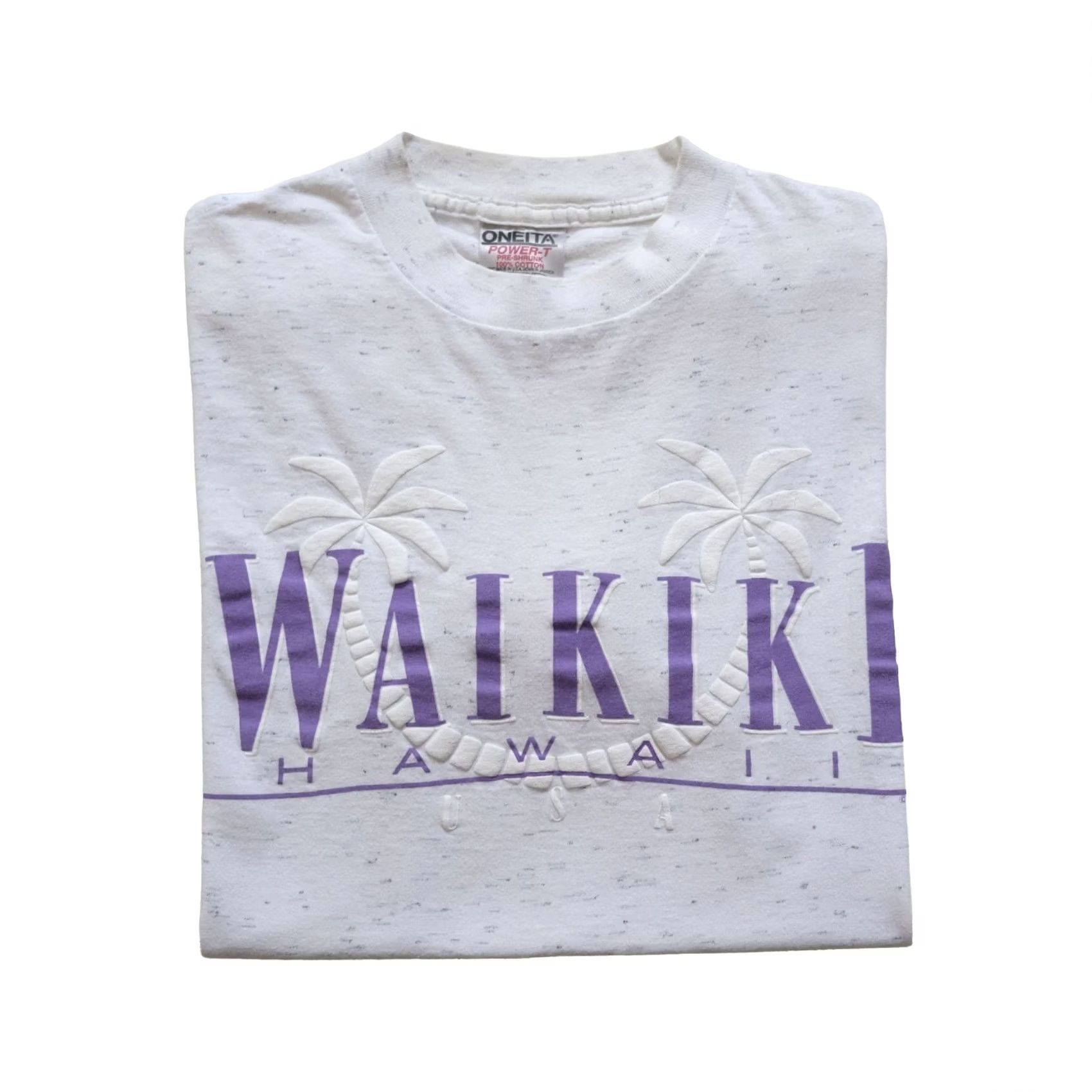 Vintage VINTAGE 90s USA HAWAII WAIKIKI PUFFY GRAPHIC GRAY 100% COTTON T SHIRT SZ M Size US M / EU 48-50 / 2 - 2 Thumbnail