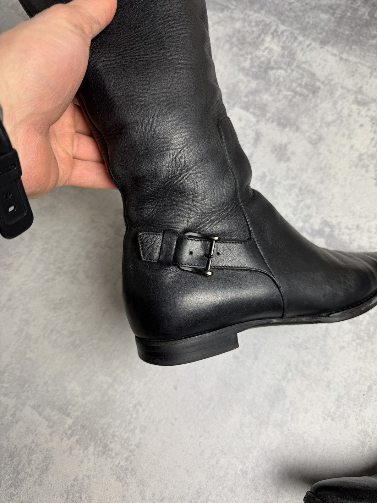 Gucci Gucci By Tom Ford Rare Vintage Moto Racing Y2K Leather Boots Size US 6.5 / IT 36.5 - 6 Thumbnail