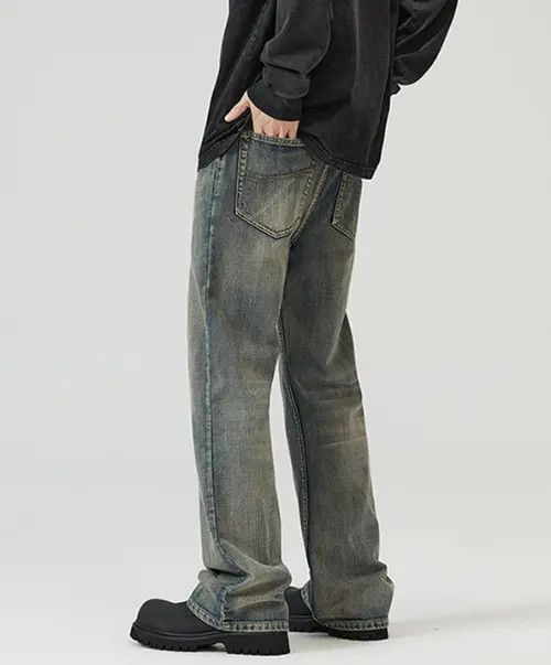 VIBE American high street washed loose flared distressed jeans Size US 32 / EU 48 - 5 Thumbnail