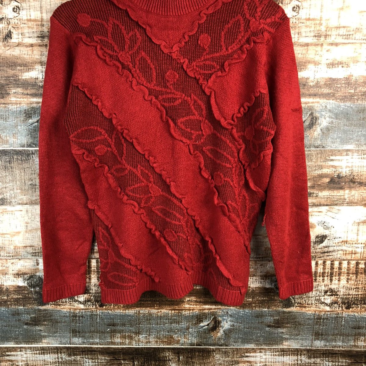 Vintage Financier Red art vintage japan Knitwear #A2340 Size M / US 6-8 / IT 42-44 - 3 Thumbnail