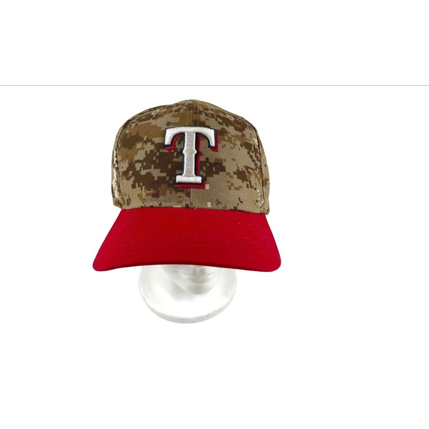 Other Texas Rangers Red & Camo Fanatics Authentic Adjustable Ball Size ONE SIZE - 1 Thumbnail