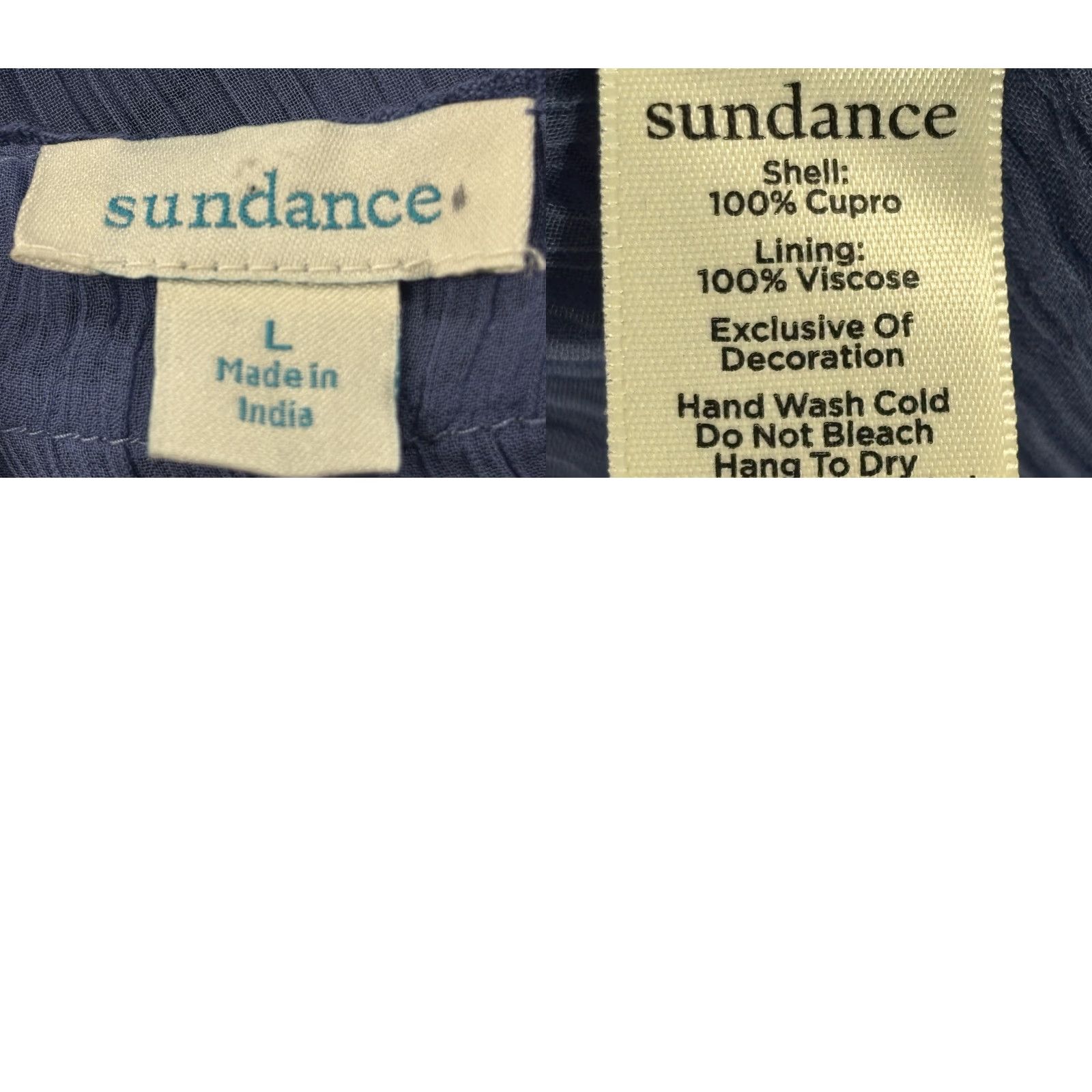 Vintage Sundance Led By Dreams Women's Blouson Floral Embroidered Drop Waist Midi Dress Petite S Blue Floral Embroidered Dress Vintage No Size L / US 10 / IT 46 - 8 Thumbnail
