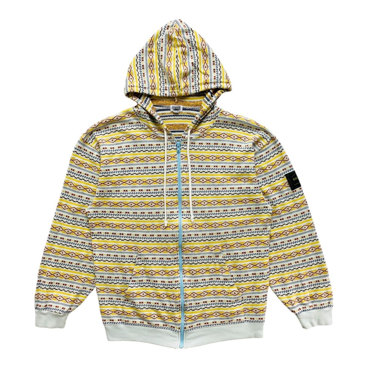 Big John Vintage Big John Tribal Pattern Hoodie Light Cotton Size 160 Size US S / EU 44-46 / 1 - 1 Thumbnail