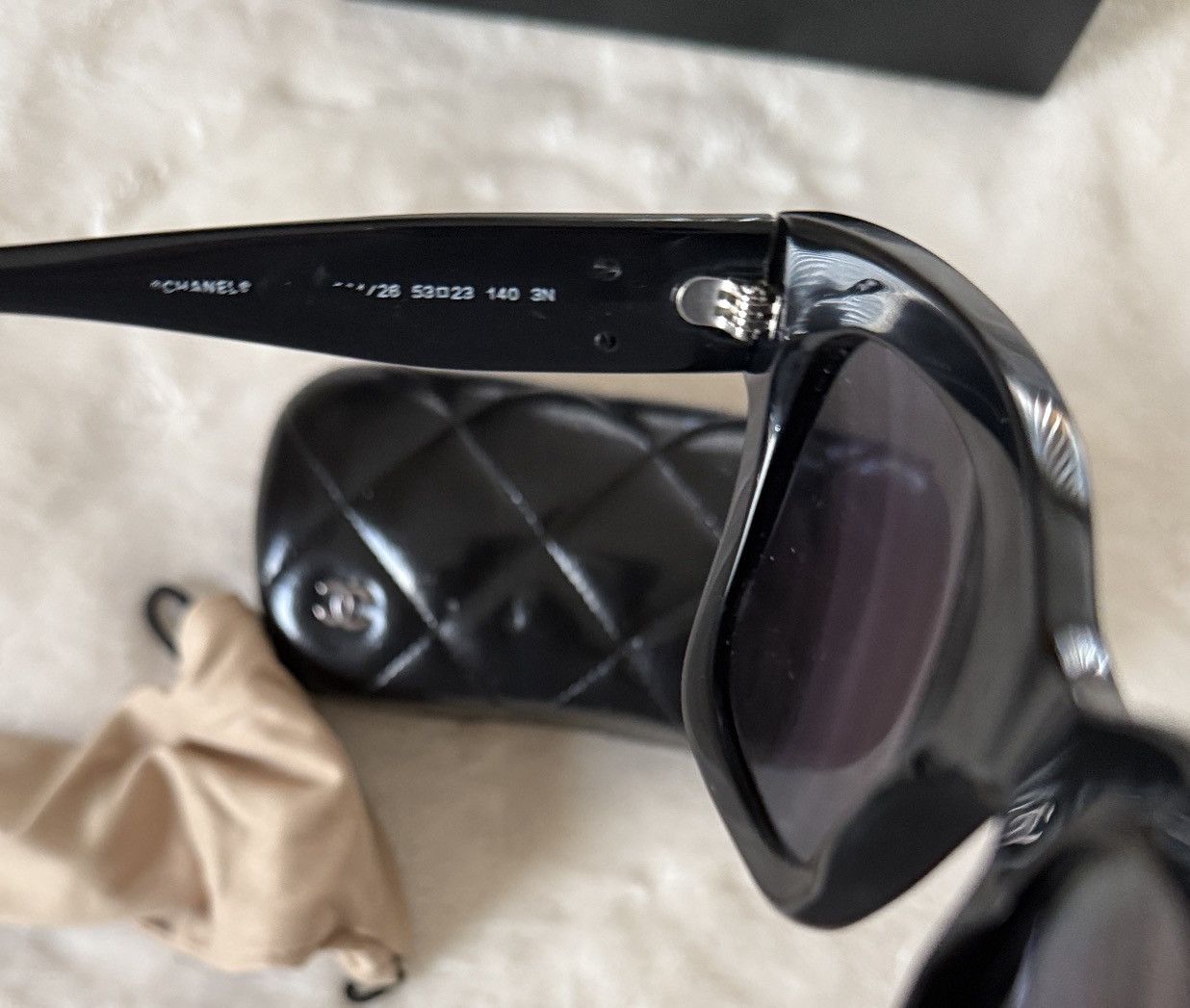 Chanel Chanel Glossy Black Sunglasses Size ONE SIZE - 3 Thumbnail