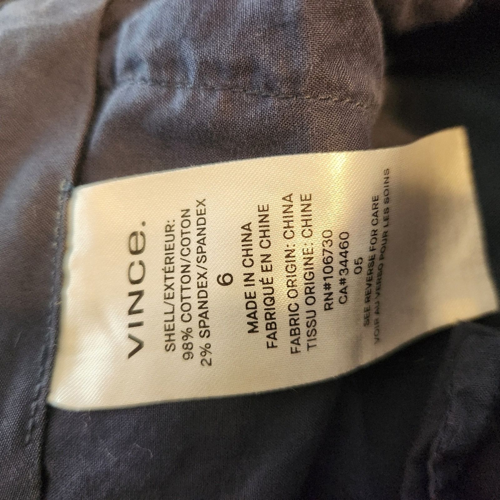 Vince Vince Cotton Cropped Trouser Pants 6 Size 28" / US 6 / IT 42 - 9 Thumbnail