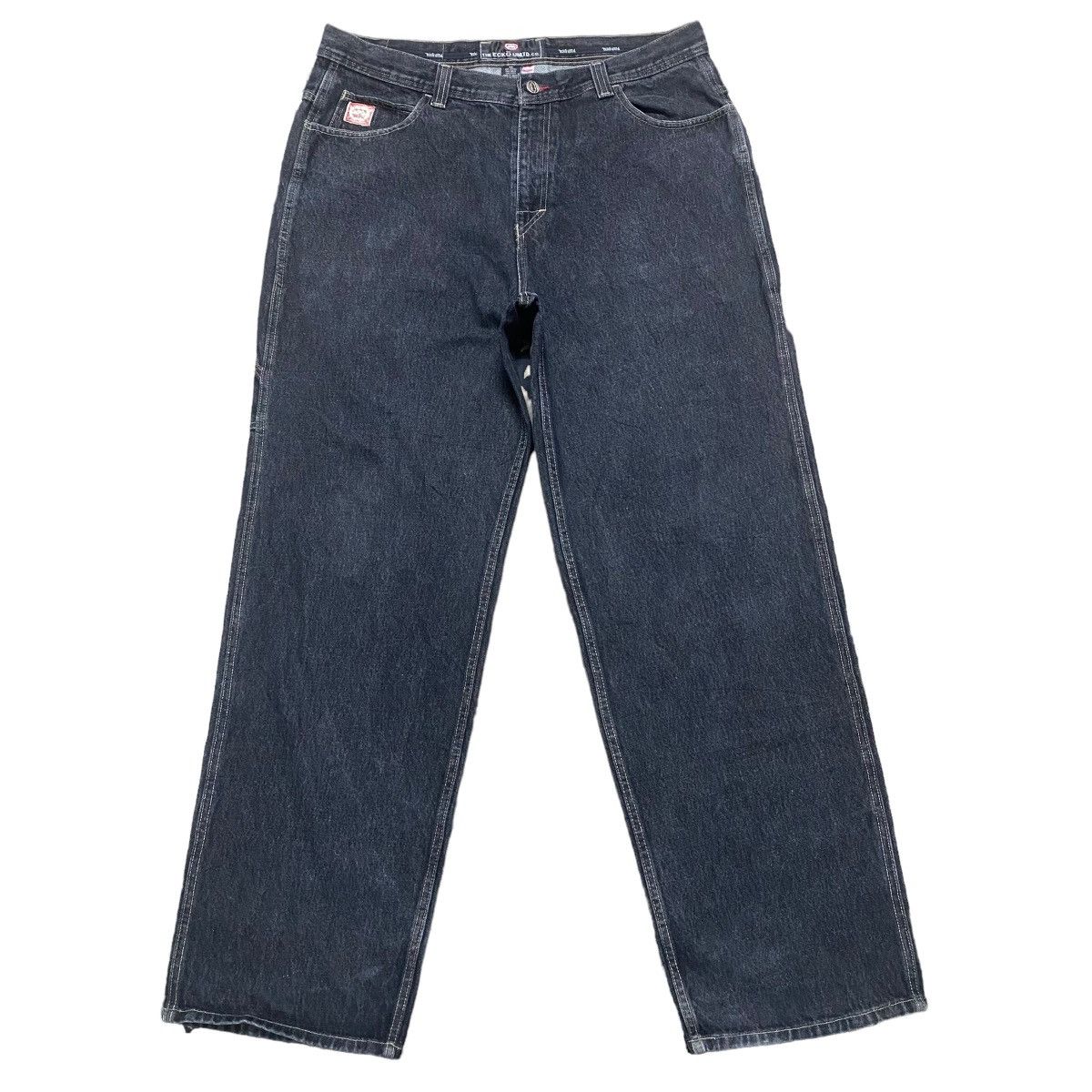 Ecko Unltd. Vintage Ecko Untld Black Denim Carpenter Baggy Pants Size US 37 - 2 Thumbnail