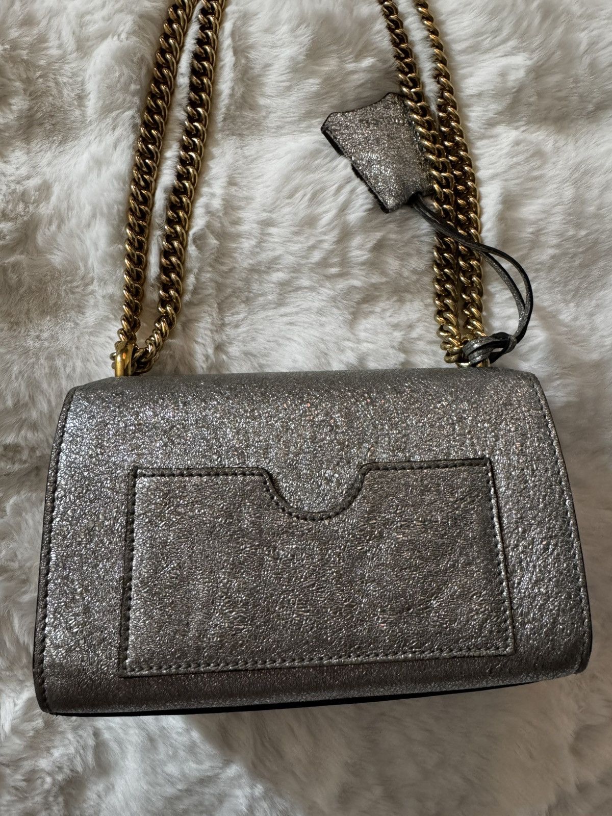 Gucci Gucci Metallic Silver Crinkled Leather Size ONE SIZE - 6 Thumbnail