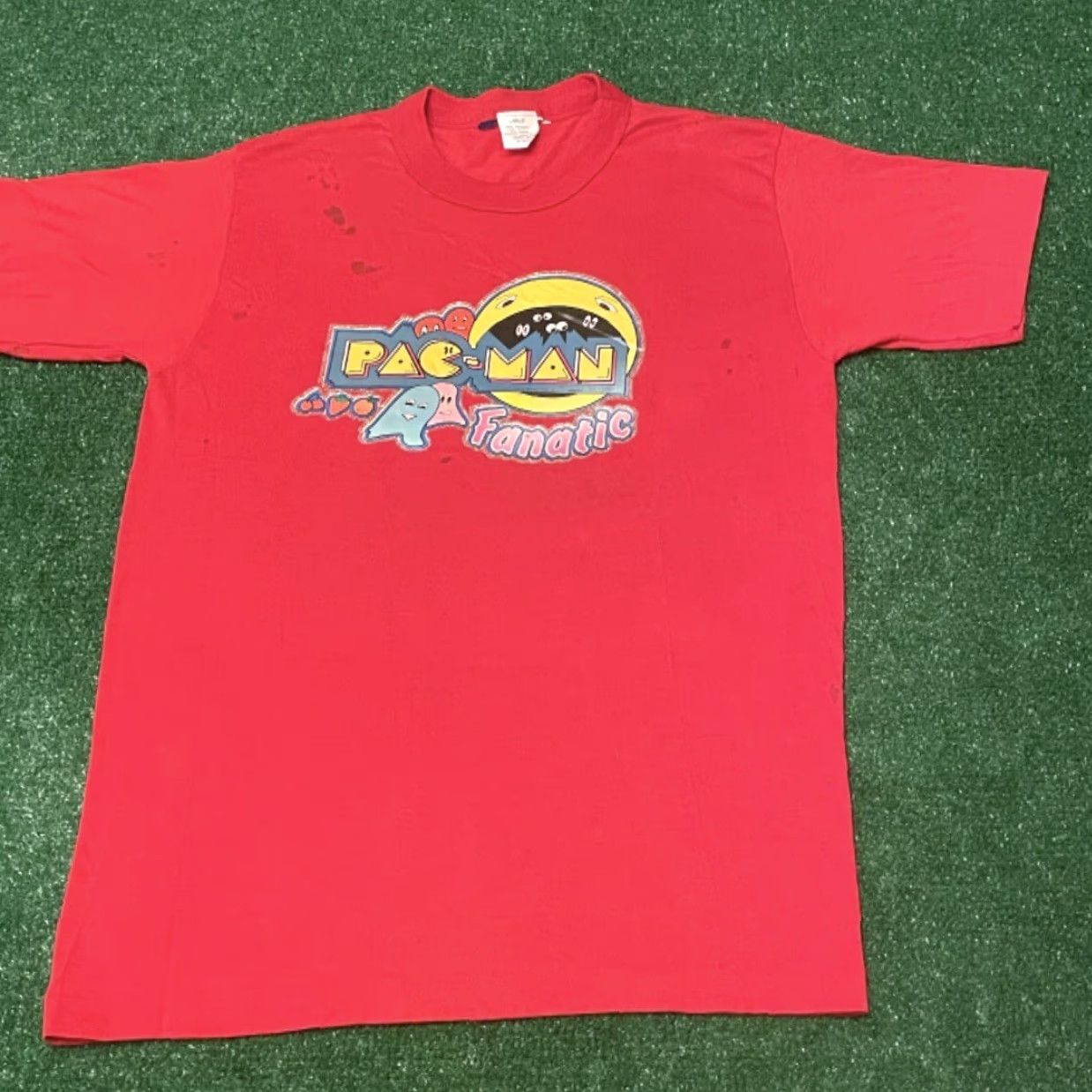 Vintage VINTAGE Pac Man Fanatic Midway Video Game Arcade VTG Shirt Mens Size L Red 80s 90s Cartoon Video Games Mens Shirt Size US L / EU 52-54 / 3 - 5 Thumbnail