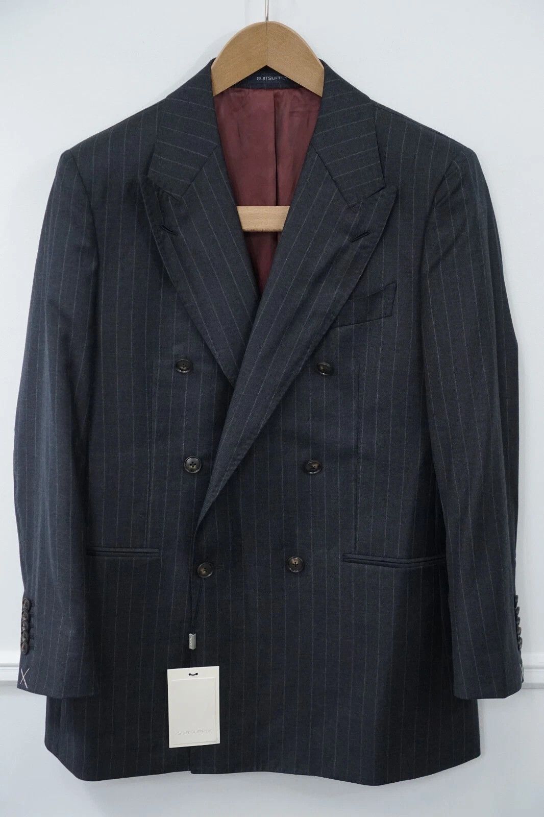 Suitsupply Men Suitsupply Blazer La Spalla Double Breasted Grey UK/US40 Size 40R - 1 Thumbnail