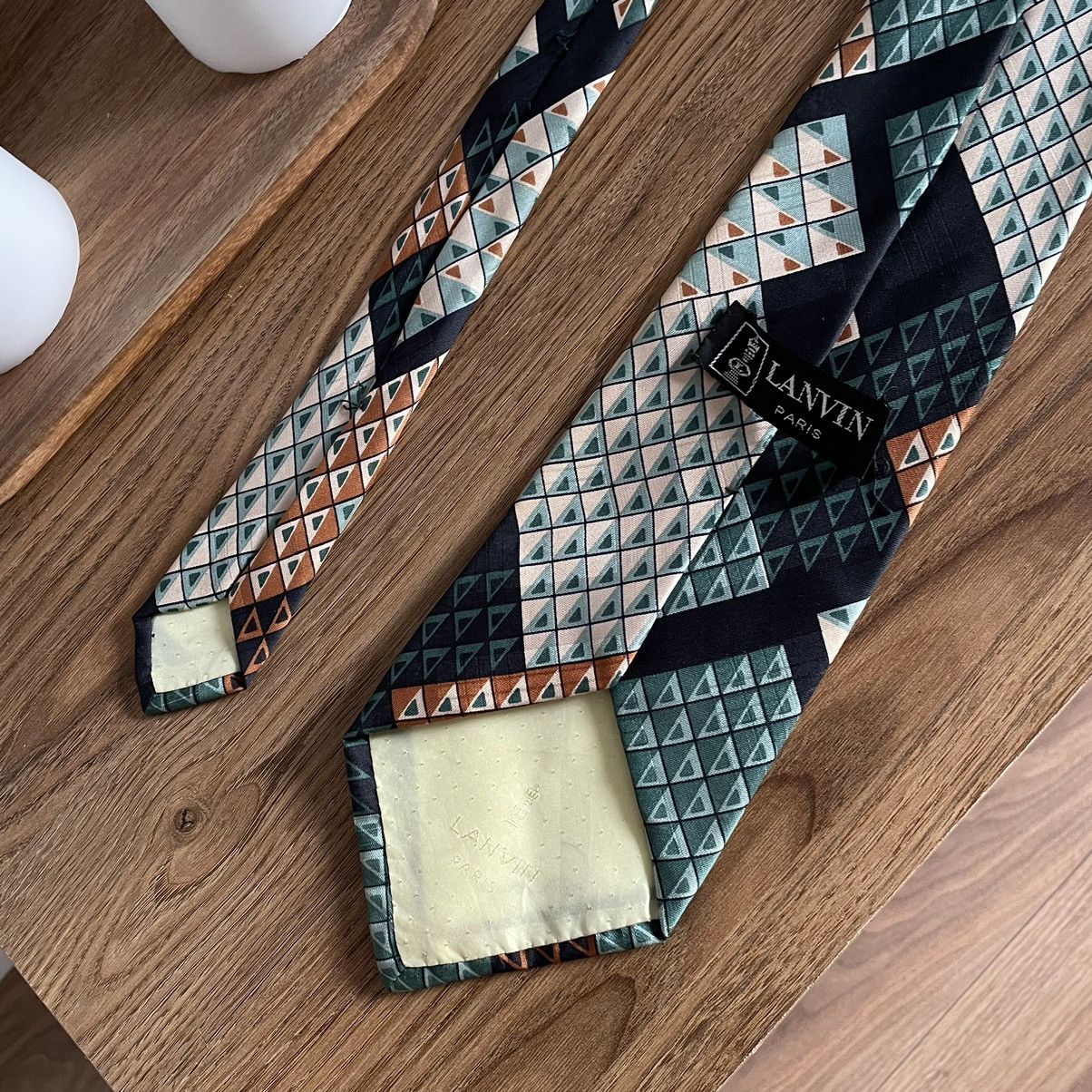 Lanvin Vintage Lanvin Paris Tie Silk Old Money 90s Style USA Size ONE SIZE - 5 Thumbnail