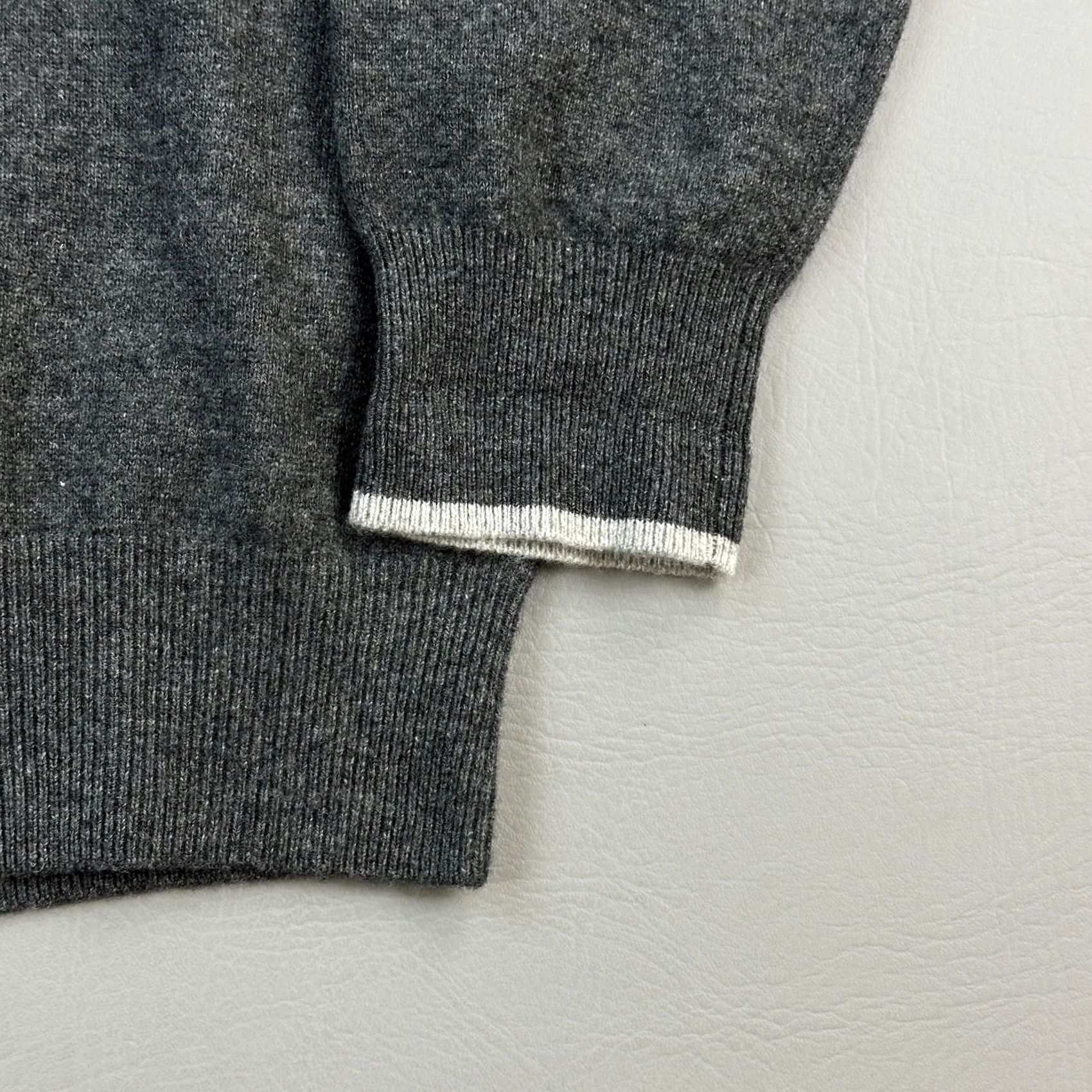 Peter Millar Peter Millar Sweater Mens XL Gray Cashmere 1/4 Zip Soft Luxury Casual Preppy Pullover Zip Mock Neck Split-Shift Style Size US XL / EU 56 / 4 - 4 Thumbnail