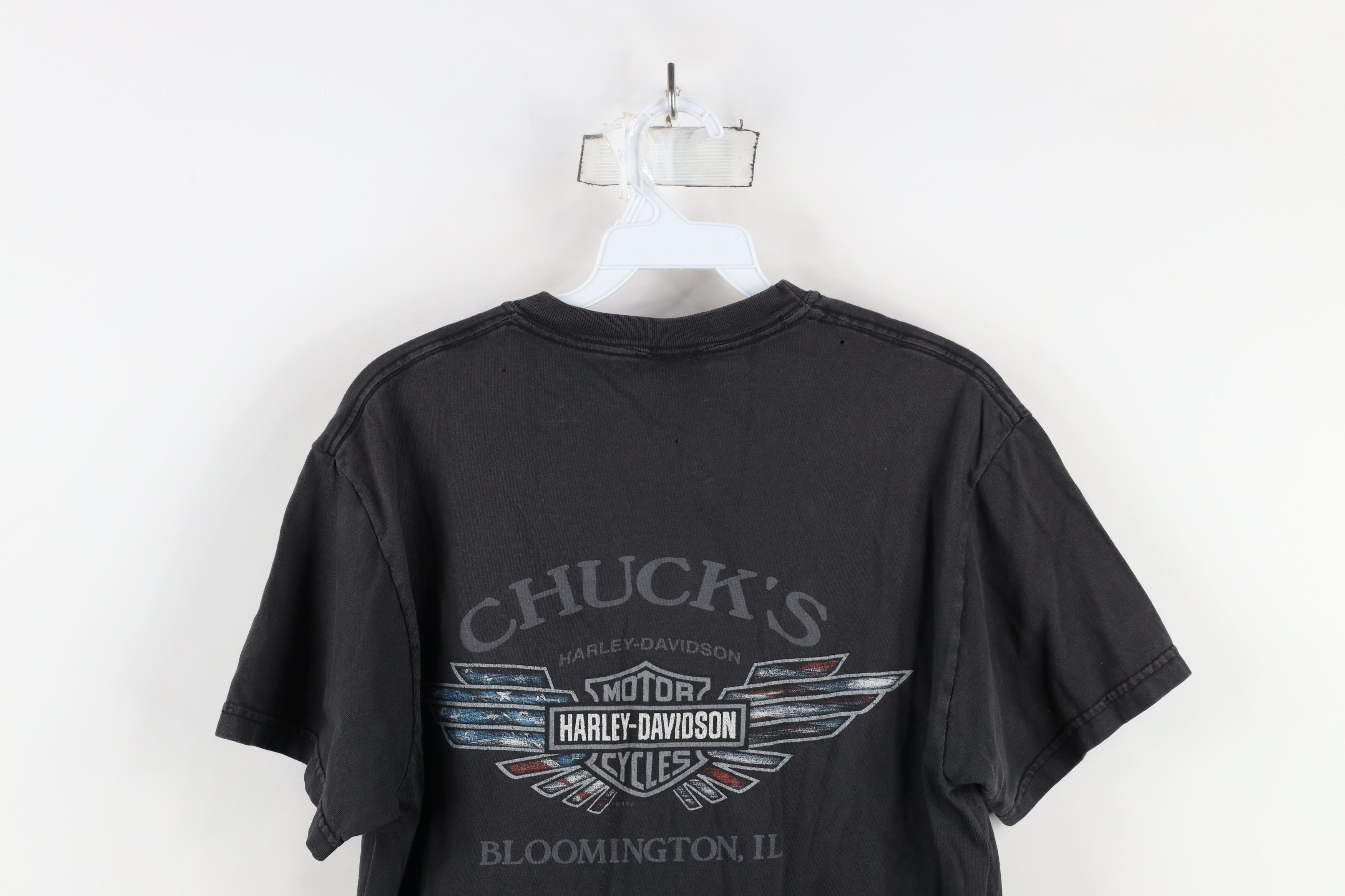 Harley Davidson × Vintage Vintage Y2K 2002 Harley Davidson Spell Out Flag T-Shirt USA Size US M / EU 48-50 / 2 - 13 Thumbnail
