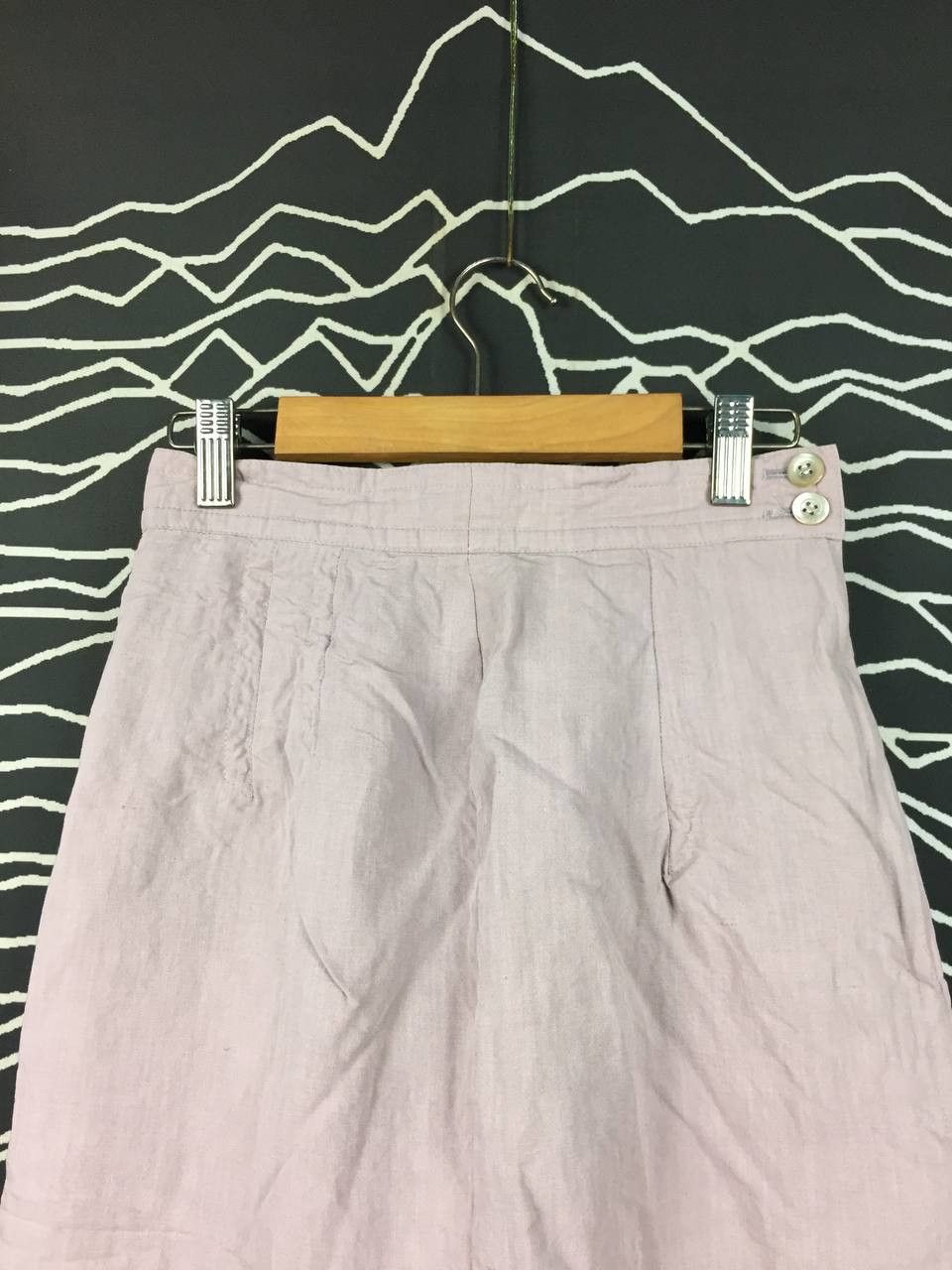 Cerruti 1881 Vtg 80s Cerruti 1881 West Germany Linen Blend Midi Skirt Size 24" / US 00 / IT 34 - 3 Thumbnail