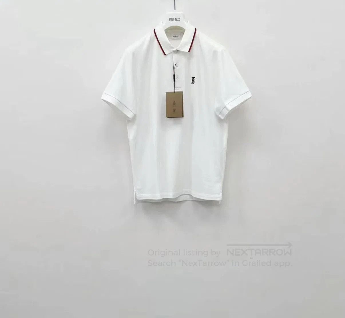 Burberry White Short Sleeve Polo Shirt - XL. Size US XL / EU 56 / 4 - 1 Thumbnail