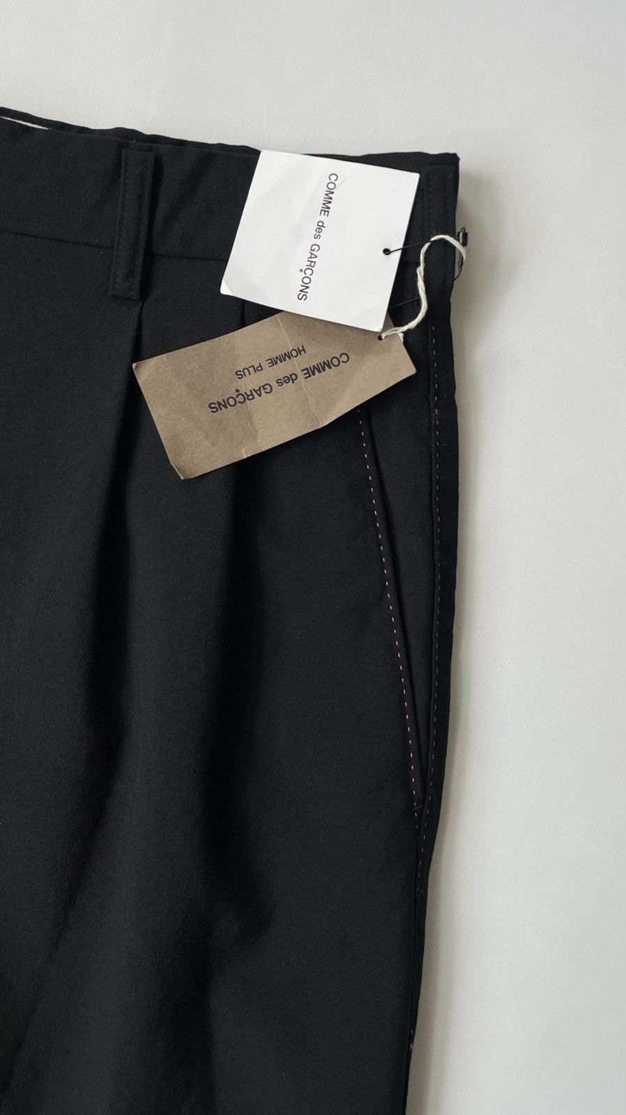 Comme des Garcons S/S 04 Black/Contrast Pink Stitch Trousers Size US 30 / EU 46 - 3 Thumbnail