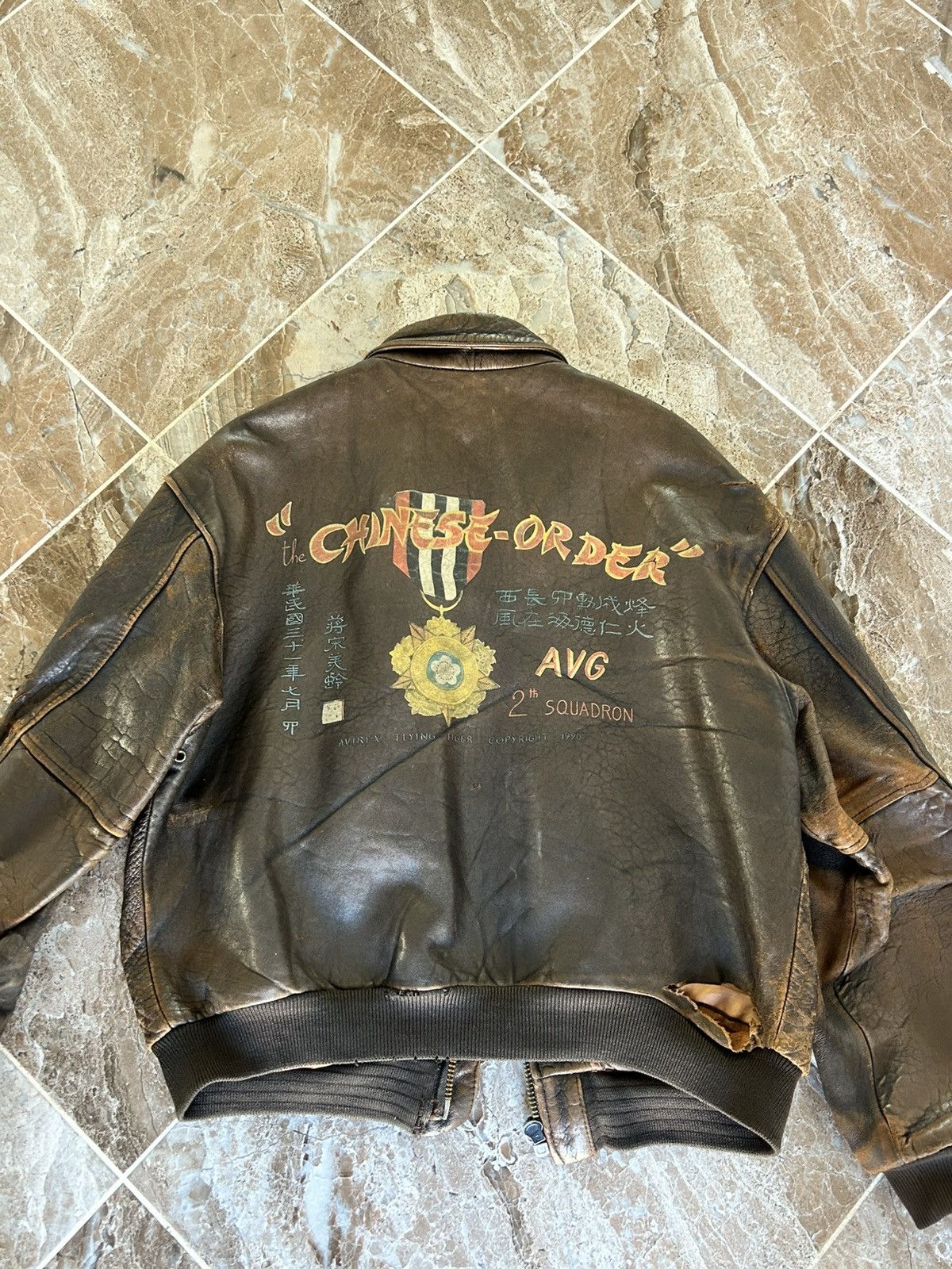 Avirex Avirex Vintage Leather Jacket “Chinese Order” Flying Tigers Size US L / EU 52-54 / 3 - 3 Thumbnail