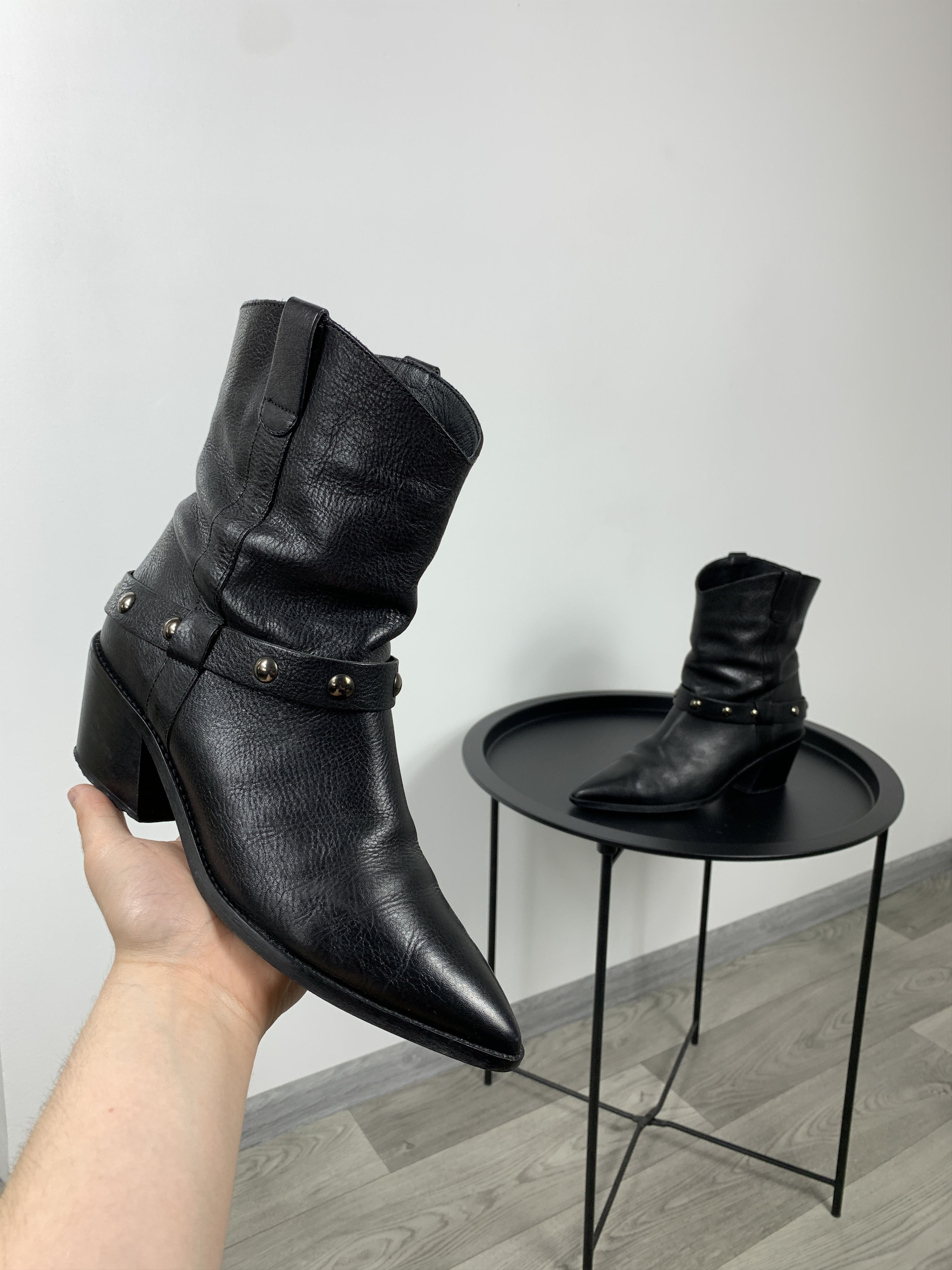 Vintage Vintage Y2K Cowboy Texas Style Leather Women's Black Boots Size US 9 / IT 39 - 5 Thumbnail