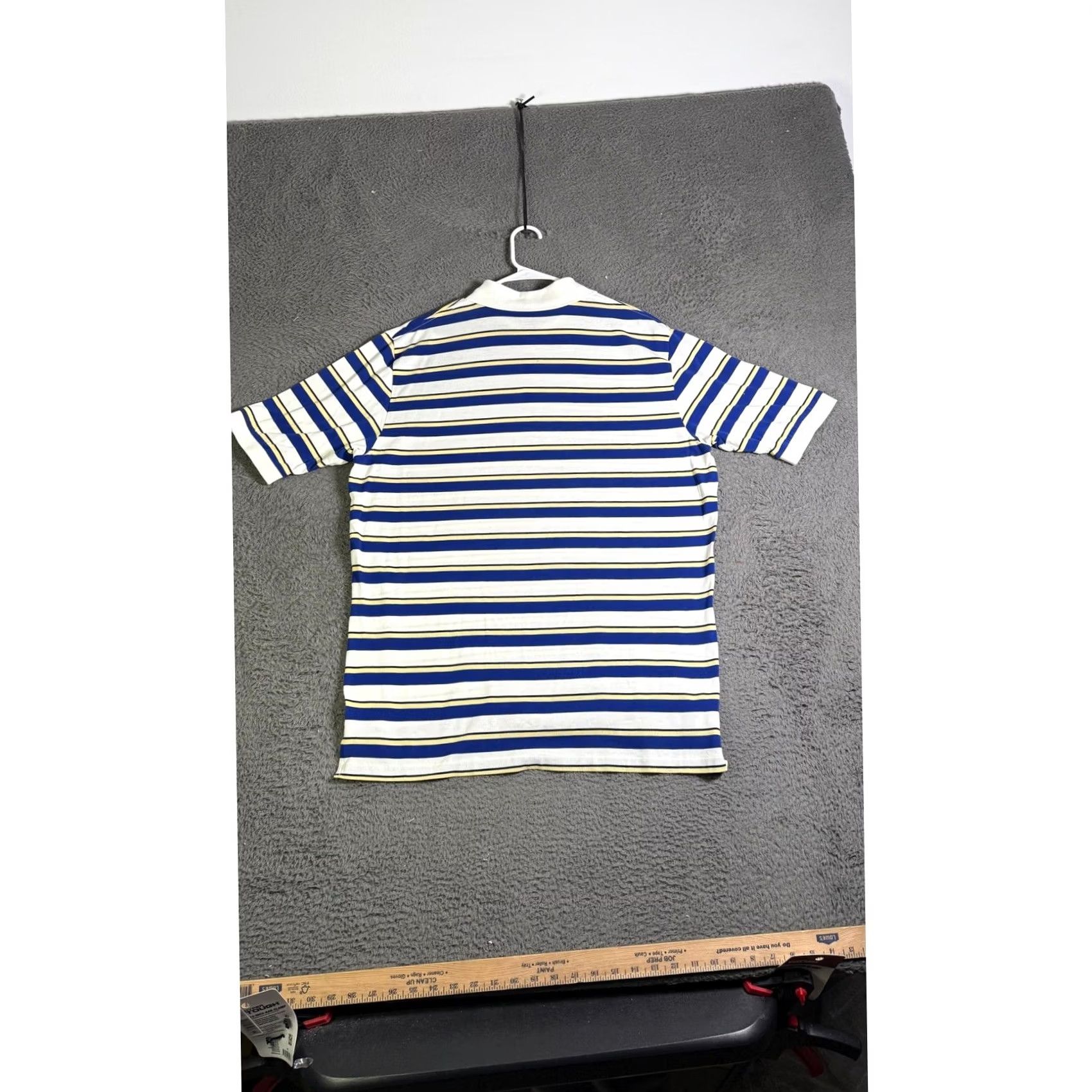 Polo Ralph Lauren Polo Ralph Lauren Polo Shirt Striped Blue Yellow Classic Golf Shirt Men L Size US L / EU 52-54 / 3 - 6 Thumbnail